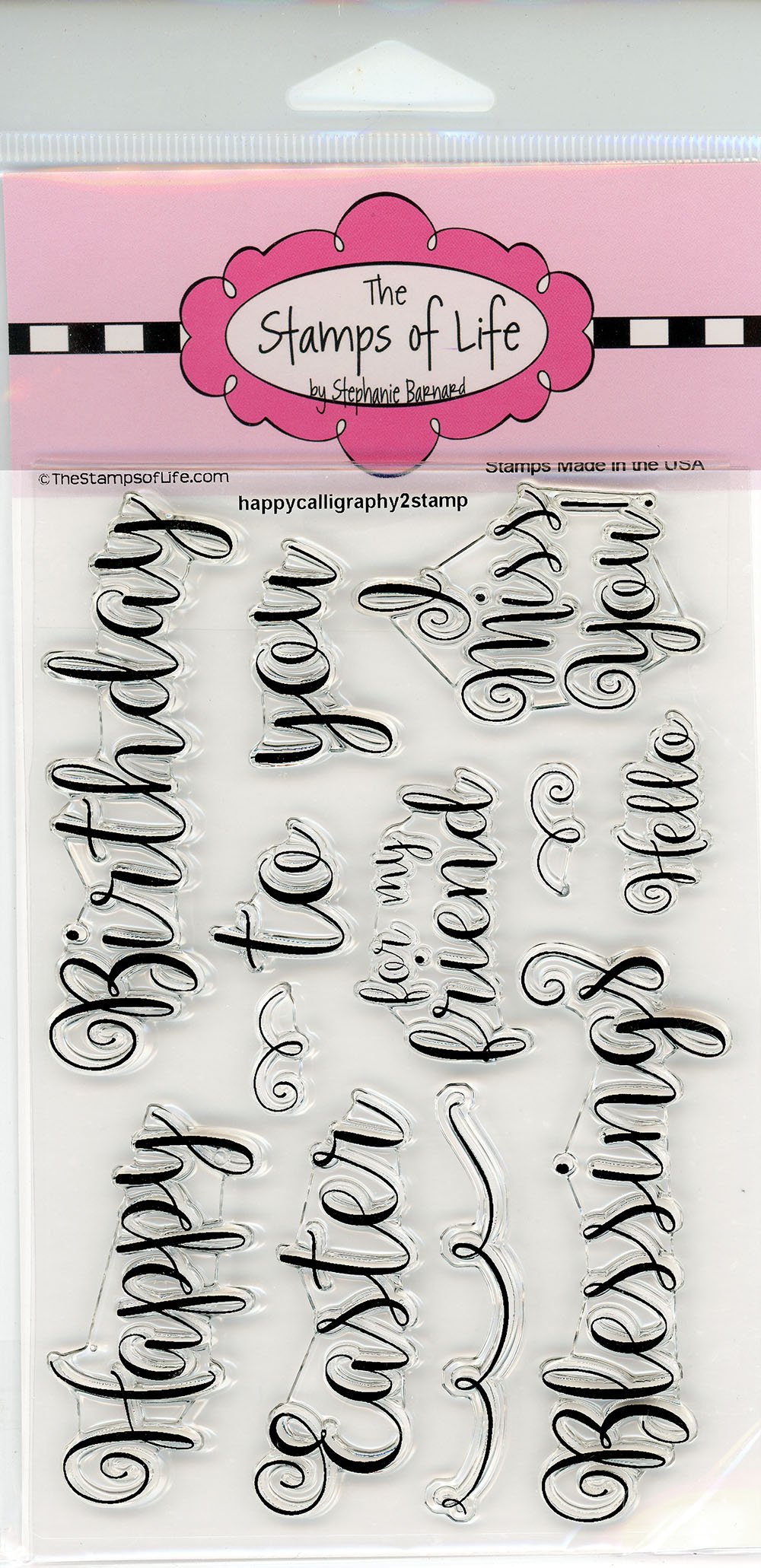The Stamps of Life - Premium Fancy Script Sentiment Stamps Set for Card Making, Scrapbooking & DIY Crafts - Birthday, Easter, Miss You & Formal Greetings | Perfect for Handmade Cards, Invitations & Memory Books