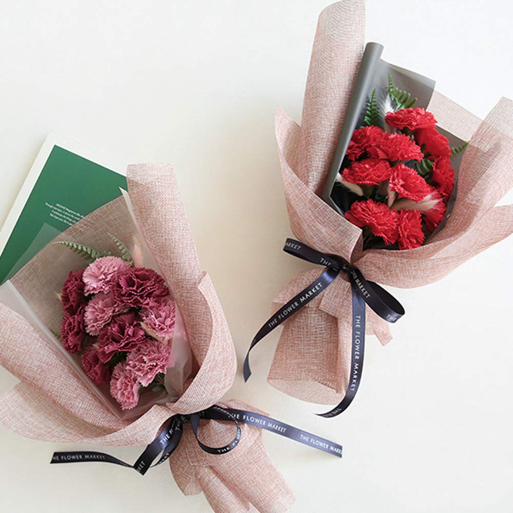 Premium Korean Linen Flower Wrapping Paper Roll - 19.7