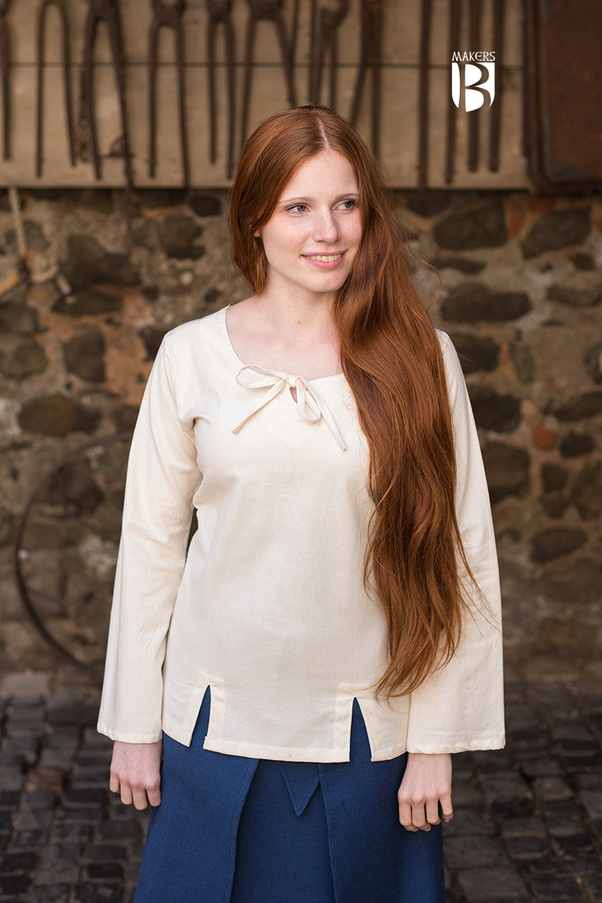 Lysia Natural Blouse for Women - Elegant & Comfortable Top for Casual Wear, Office & Outings