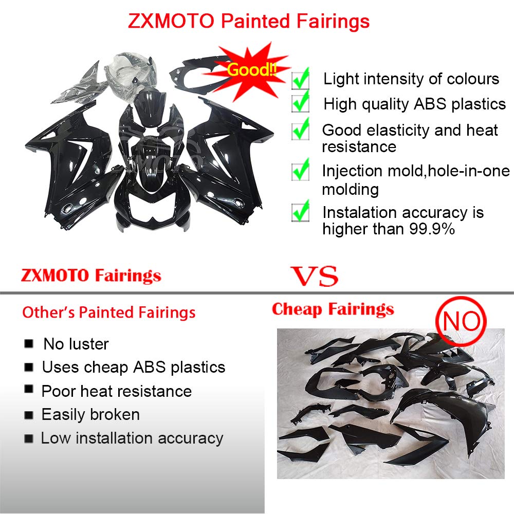 ZXMOTO Motorcycle Fairing Kit for 2004-2005 Suzuki GSXR 600/750 - 10-Piece Full Body Set | Durable ABS Plastic Replacement for Racing & Street Riding