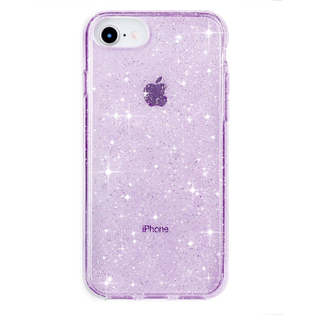 Lilac Stardust Glitter iPhone Case - Protective & Stylish Phone Cover for iPhone 13/14/15 - Perfect for Parties, Festivals & Everyday Use