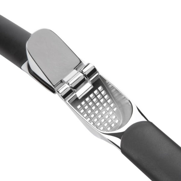 OXO Stainless Steel Garlic Press - Heavy Duty, Easy to Clean, Rust-Proof Garlic Mincer & Crusher with Ergonomic Handle for Cooking, Meal Prep & Italian Cuisine