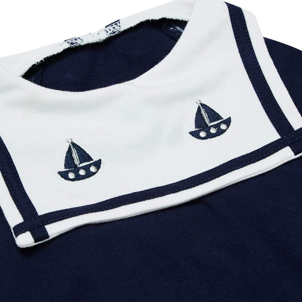Blueberry Pet Soft & Comfy Summer Cotton Dog T-Shirts - Navy Blue 2 Pack, Sailor Style Tank Top for Small & Medium Dogs (14