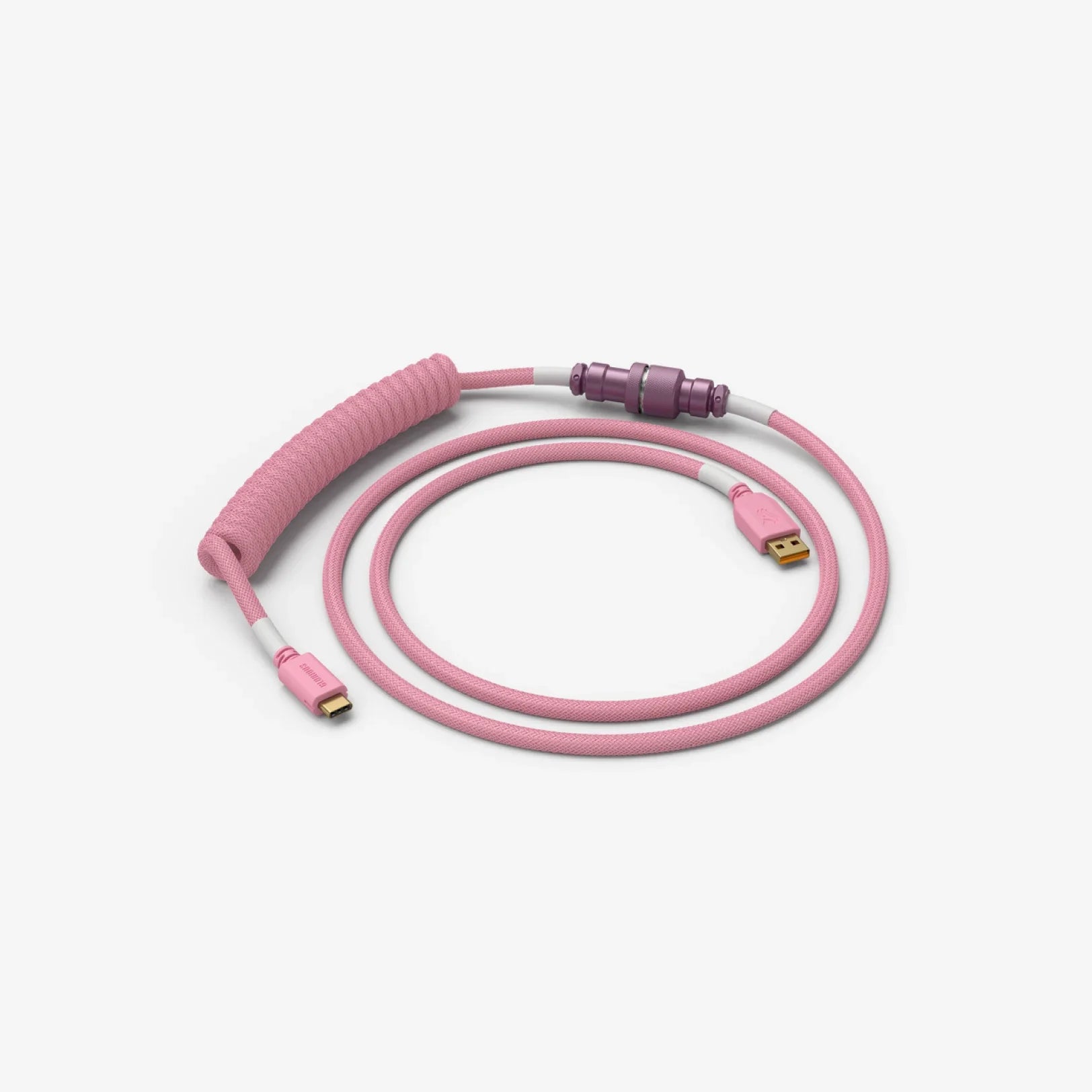 Premium Coiled USB Cable for Mechanical Keyboards - Aviator Connector, Durable & Tangle-Free - Perfect for Gaming, Typing & Office Workspaces
