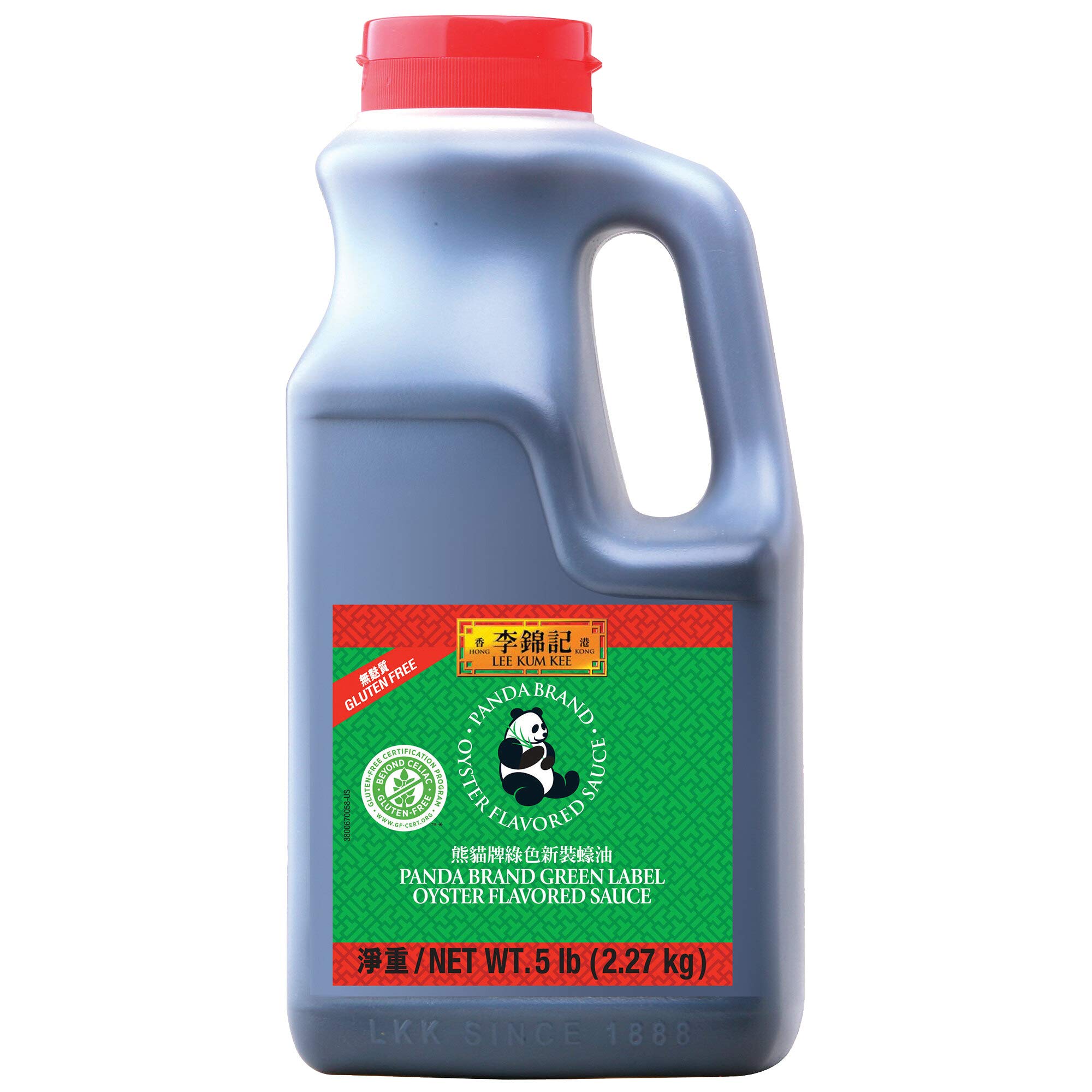 Lee Kum Kee Panda Brand Green Label Gluten-Free Oyster Sauce - 5 lb Bulk (6 Pack Case) | Perfect for Stir-Fries, Marinades & Asian Cooking