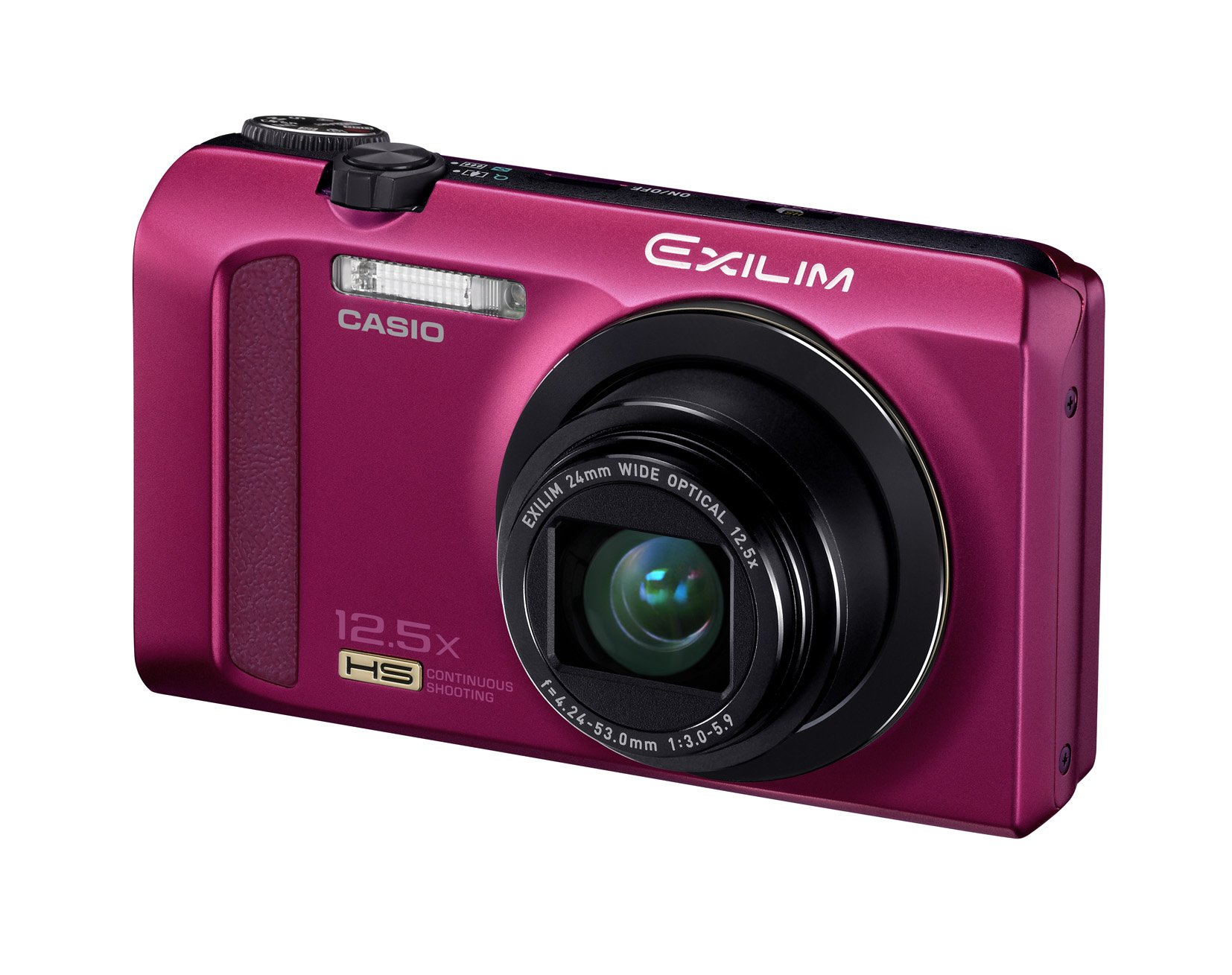 Casio Exilim EX-ZR200 High-Speed Digital Camera - 16MP, 12.5x Zoom, Full HD Video (Red) - Perfect for Travel, Vlogging & Everyday Photography