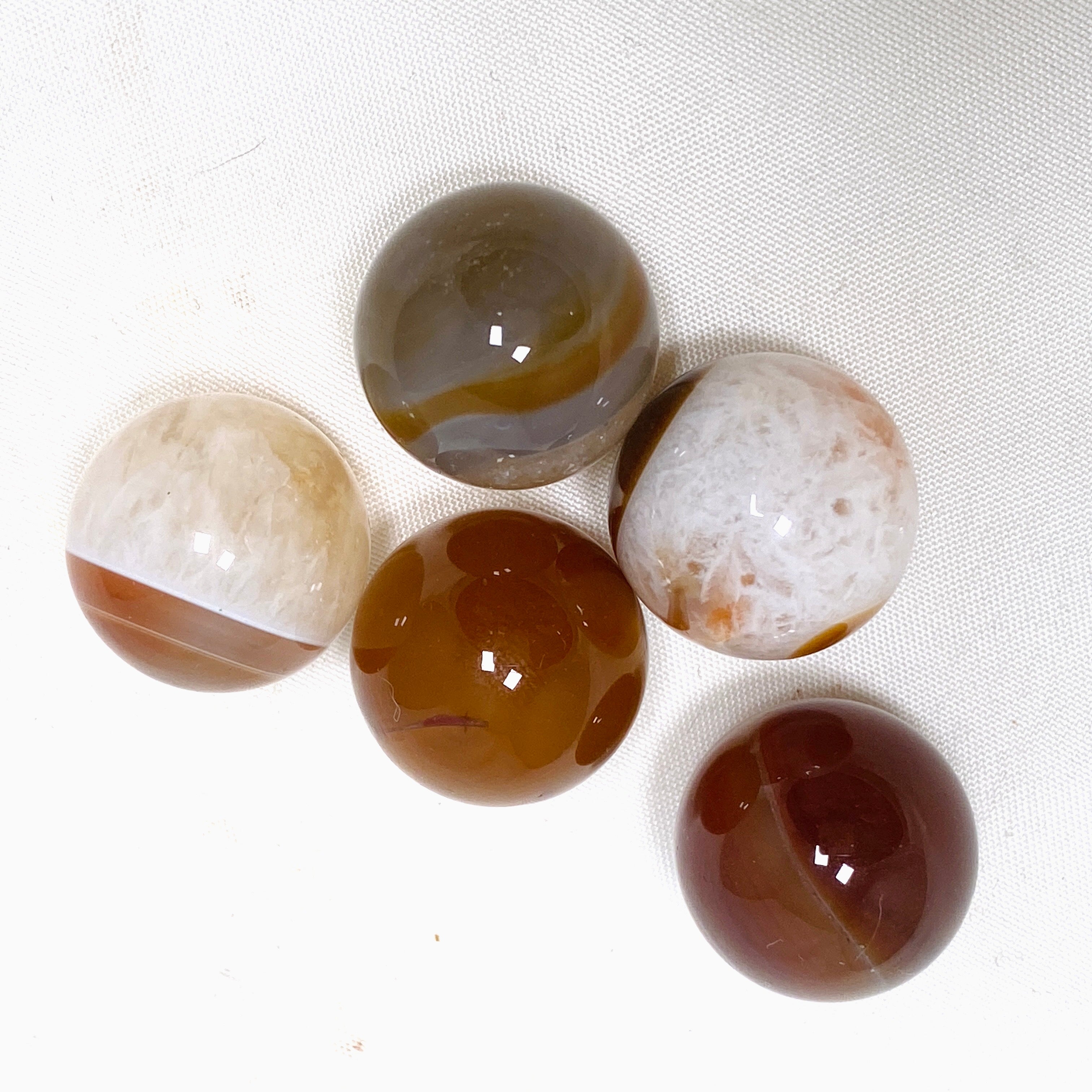 20mm-30mm Mini Spheres Assorted Gemstone Beads for Jewelry Making, DIY Crafts, and Home Decor - Natural Healing Stones for Meditation & Gifts