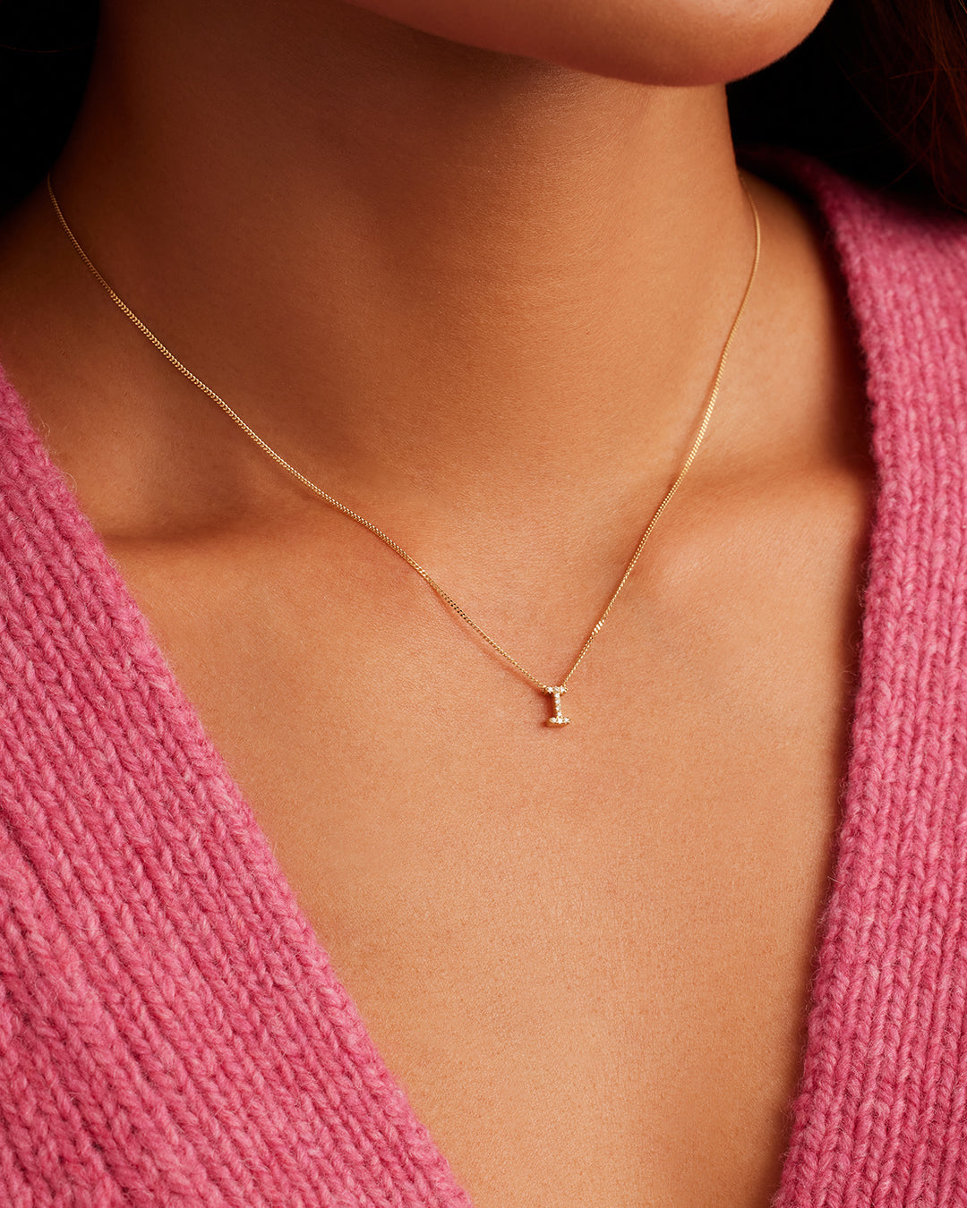 Diamond Alphabet Necklace - Personalized Initial Pendant Jewelry for Women - Perfect Gift for Birthday, Anniversary & Valentine's Day