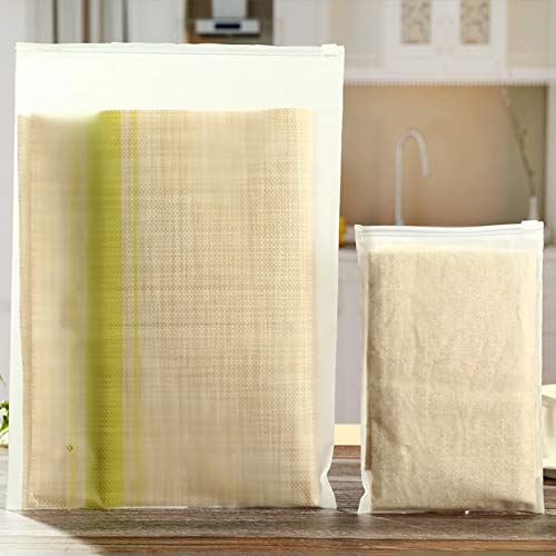 50pcs Resealable Zipper Bags - 20x30cm Semi Transparent Plastic Storage Bags for Food, Jewelry, Crafts & Organizing | Airtight, Durable & Reusable
