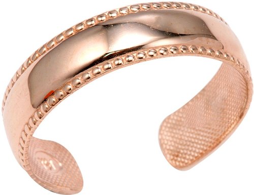 14K Rose Gold Toe Ring for Women - Delicate & Elegant Foot Jewelry - Perfect for Beach, Summer & Pedicure Days