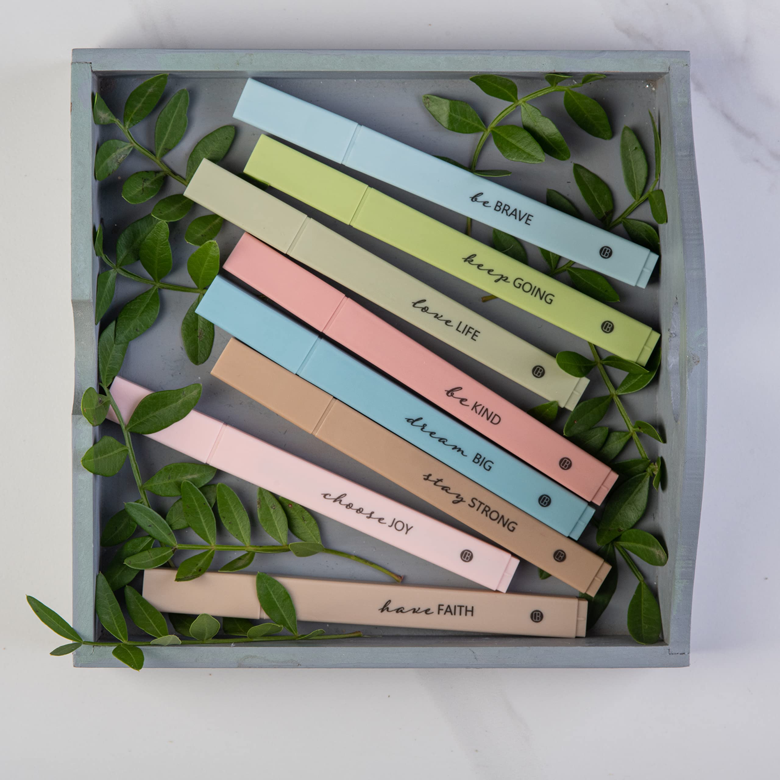Bible Highlighters 8 Pack - No Bleed Quick Dry Markers for Bible Study & Journaling (Earthy)