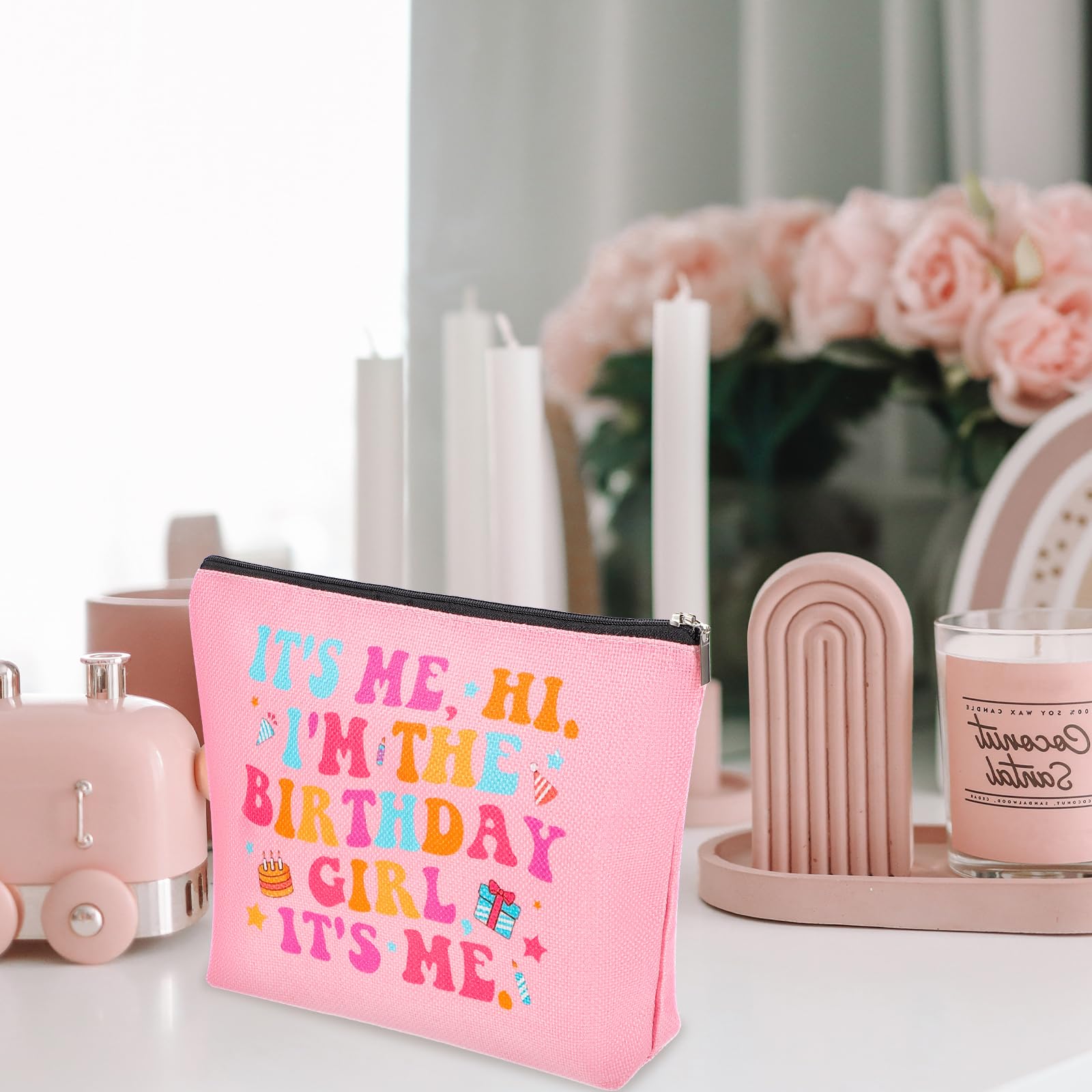 Taylor Swift Makeup Bag - 'It's Me Hi I'm the Birthday Girl' Themed Cosmetic Organizer for Singer Fans | Travel Toiletry Pouch & Birthday Gift for Women | Perfect for Concerts, Travel & Daily Makeup Storage
