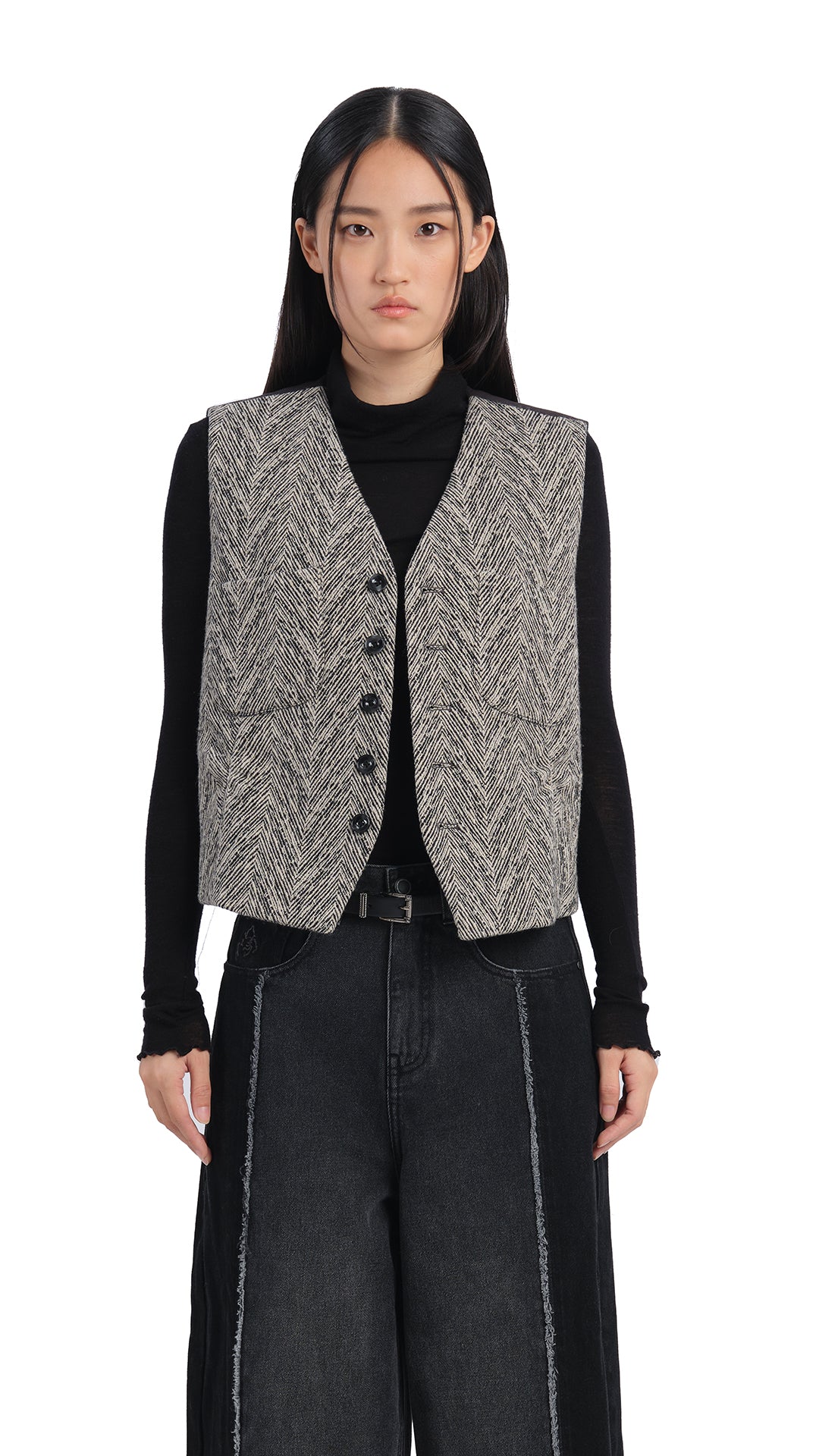 Stylish Herringbone Waistcoat for Men - Classic Vintage Formal Vest for Weddings, Business & Office Wear