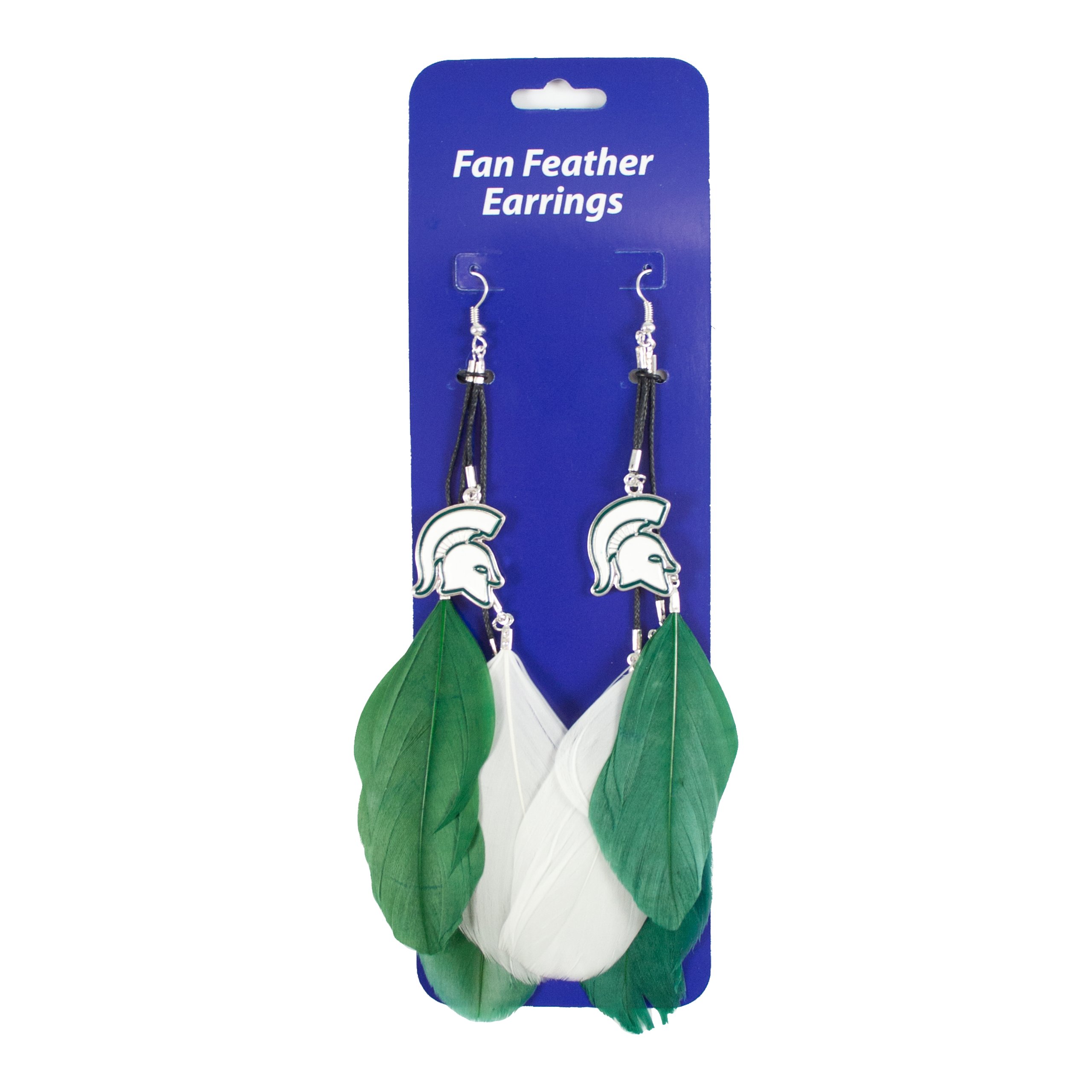 Littlearth NCAA Michigan State Spartans Feather Earrings for Women - Lightweight Dangle Drop Earrings for Game Day, College Spirit & Casual Wear