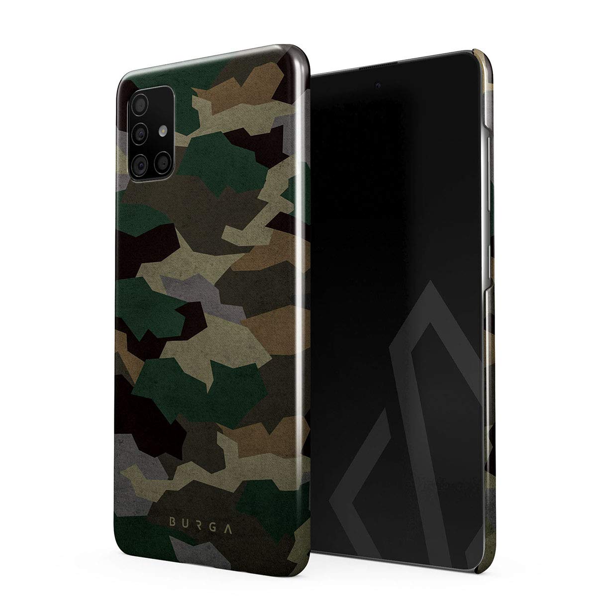 BURGA Military Green Camo Phone Case for Samsung Galaxy A71 - Slim Durable Hard Plastic Protective Cover with Tropical Army Design | Perfect for Women's Everyday Use, Outdoor Adventures & Trendy Style