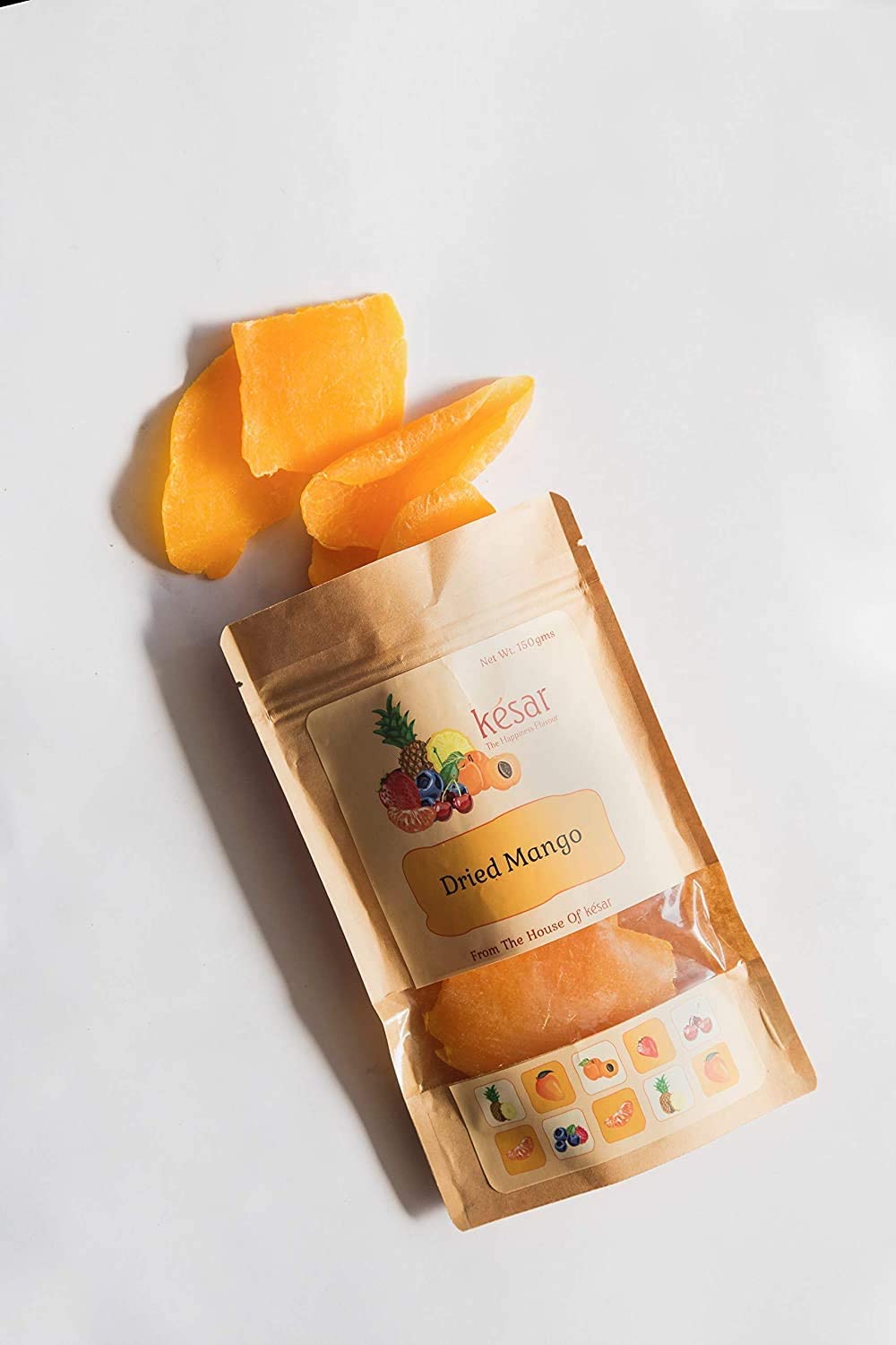 Kesar Sweets Unjunk Sun Dried Mango Slices - 150g | All Natural Dehydrated Fruit Snacks | No Additives or Preservatives | Healthy Vegan Gluten-Free Treat | Perfect for Lunchboxes, Hiking & Office Snacking