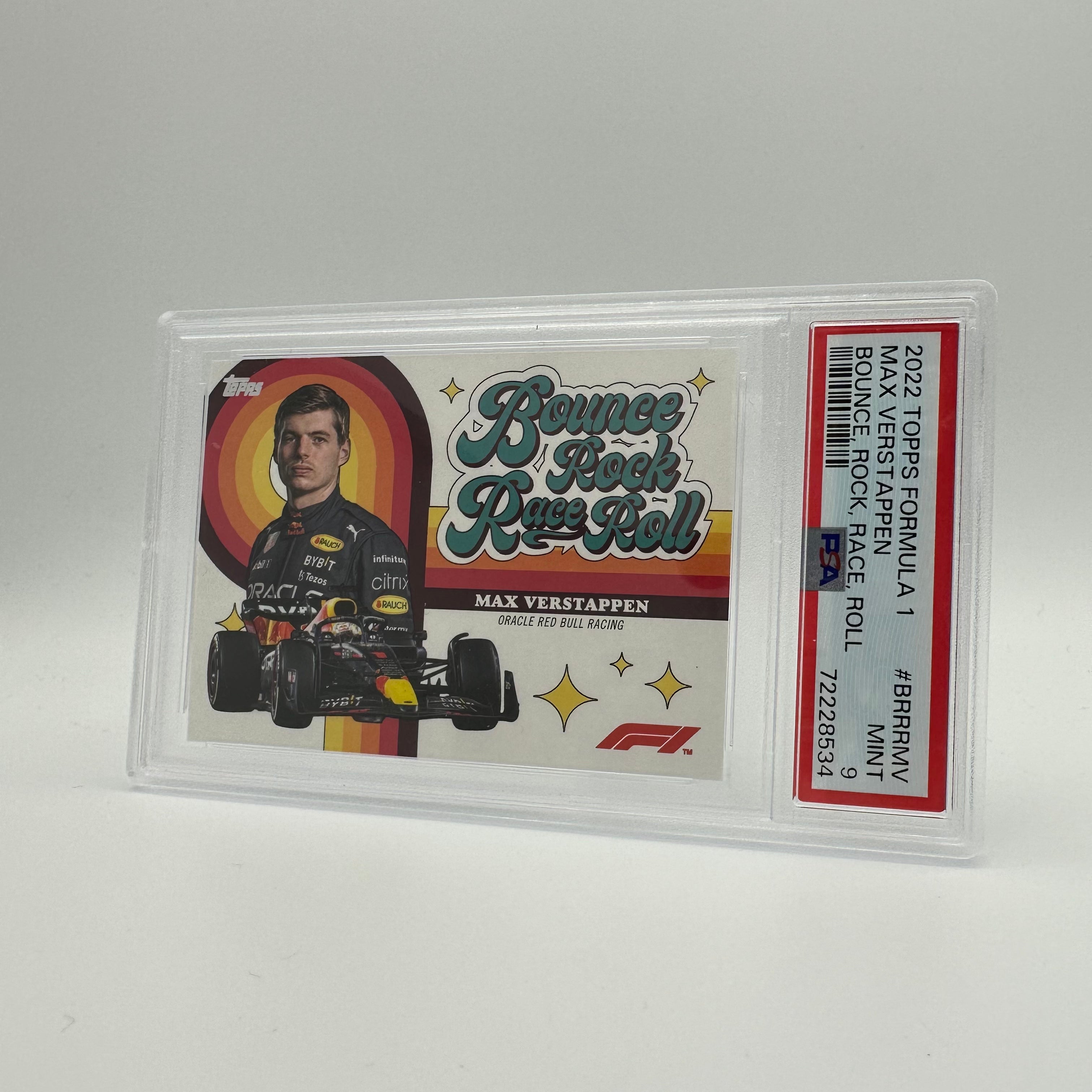 PSA 9 Graded Max Verstappen Bounce Rock Race Roll #BRRRMV Trading Card - Perfect for F1 Collectors, Racing Fans & Sports Memorabilia Enthusiasts