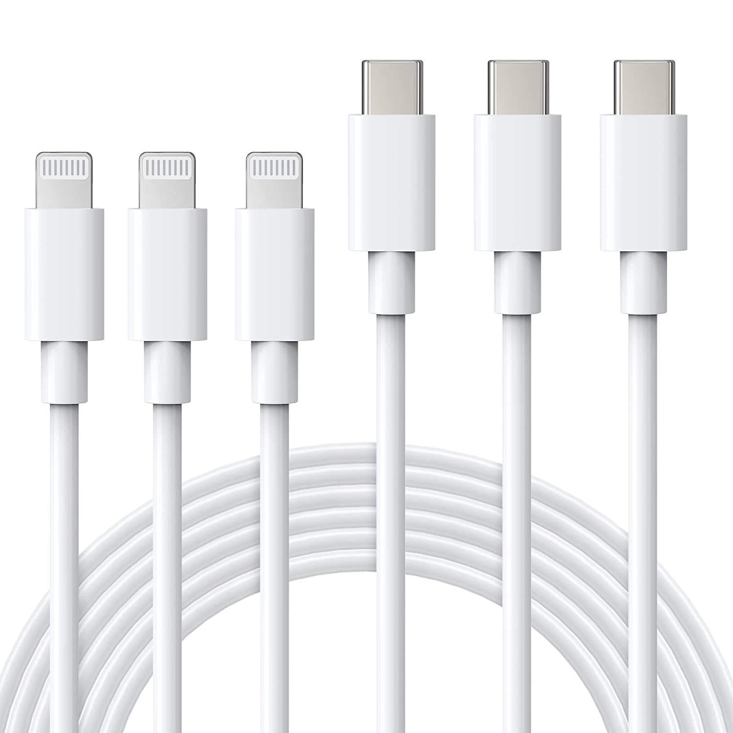 iLIKABLE MFi Certified USB C to Lightning Cable [3Pack 6.6ft] Fast Charging Cable for iPhone 14/13/12/11 Pro Max/X/XR/XS/SE & iPad Pro - Durable Nylon Braided Type C to Lightning Cord for Home, Office & Travel Charging