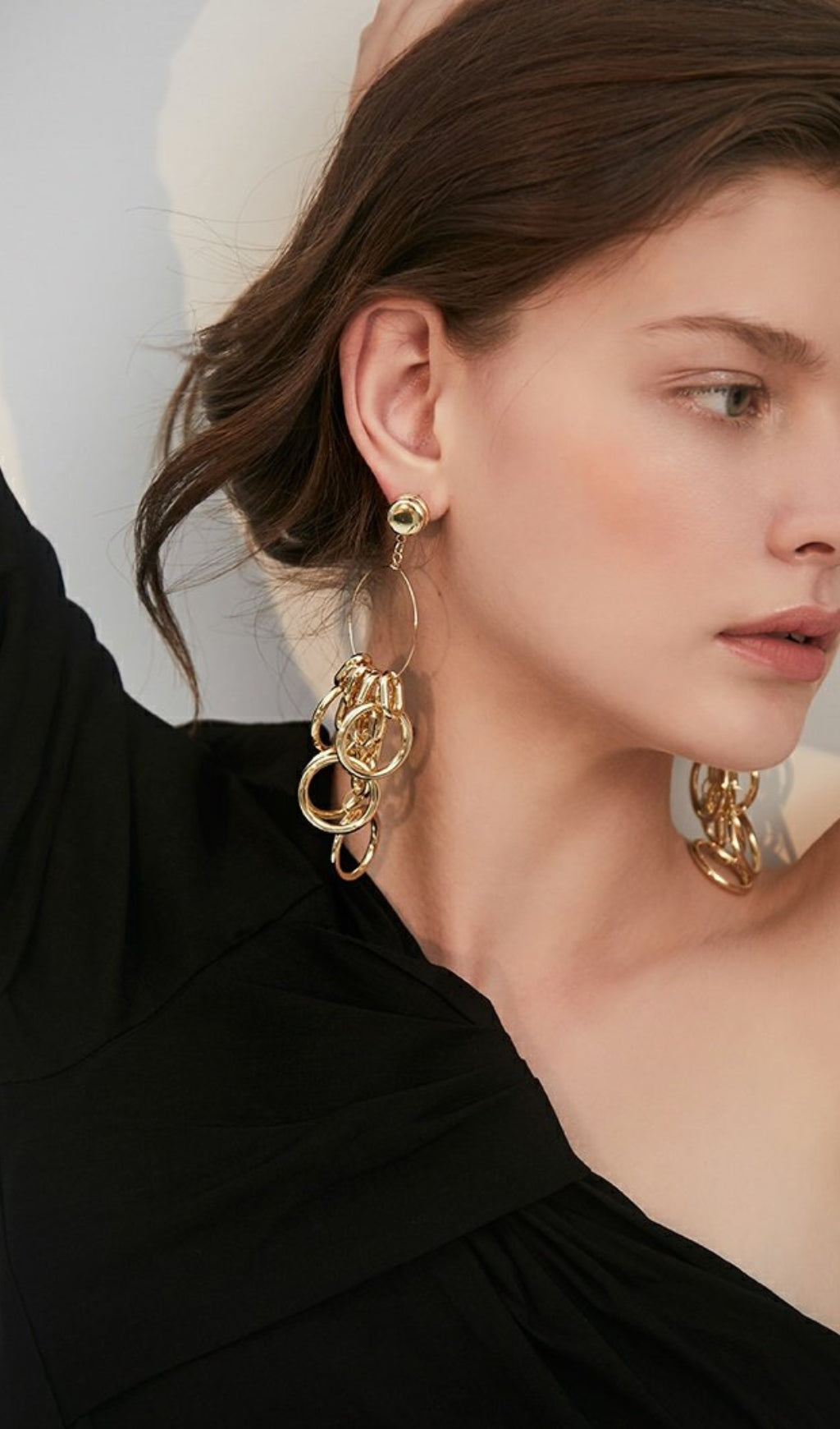 Stylish Gold Circle Alloy Earrings for Women - Trendy Hoop Earrings for Everyday Wear & Special Occasions