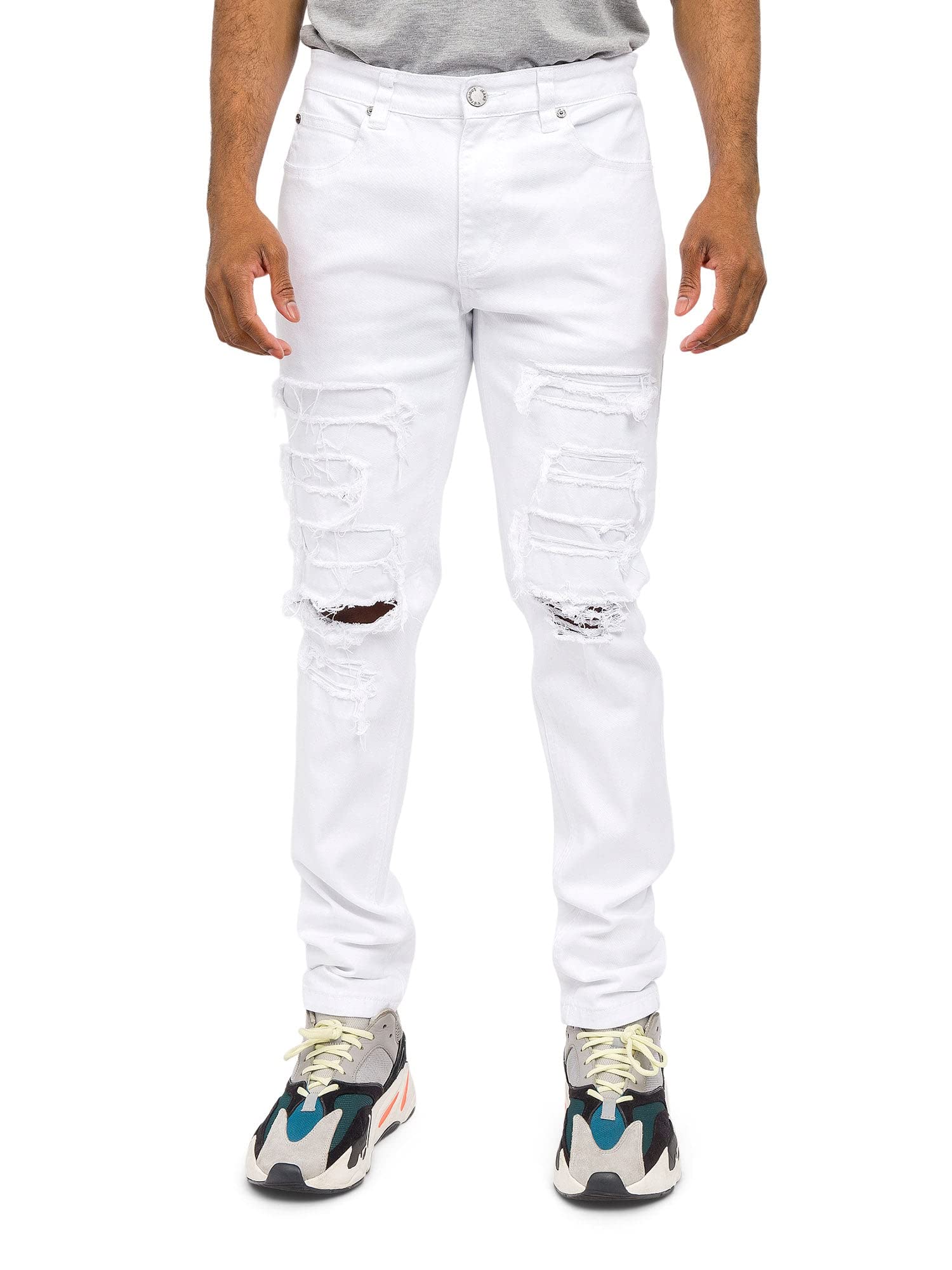 Victorious Distressed Ripped and Torn Streetwear Jeans for Women - High Waisted Skinny Denim Pants with Stretch, Perfect for Casual Outfits, Street Style and Night Out