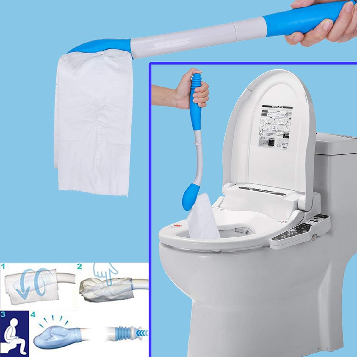 Self Wipe Assist Toilet Aid - Long Handle Bottom Wiper for Elderly & Disabled | Mobility Bathroom Aid for Independent Living | Ideal for Post-Surgery, Arthritis & Limited Mobility Care