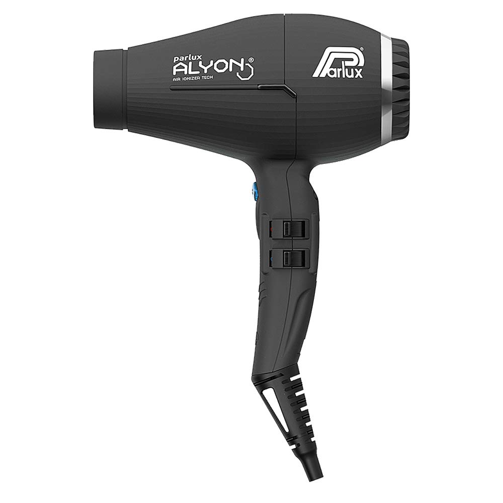 Parlux Alyon Matte Black Professional Hair Dryer with M Hair Designs Hot Blow Attachment - Salon Quality Blowout Styler for Smooth, Shiny Hair at Home or Salon Use
