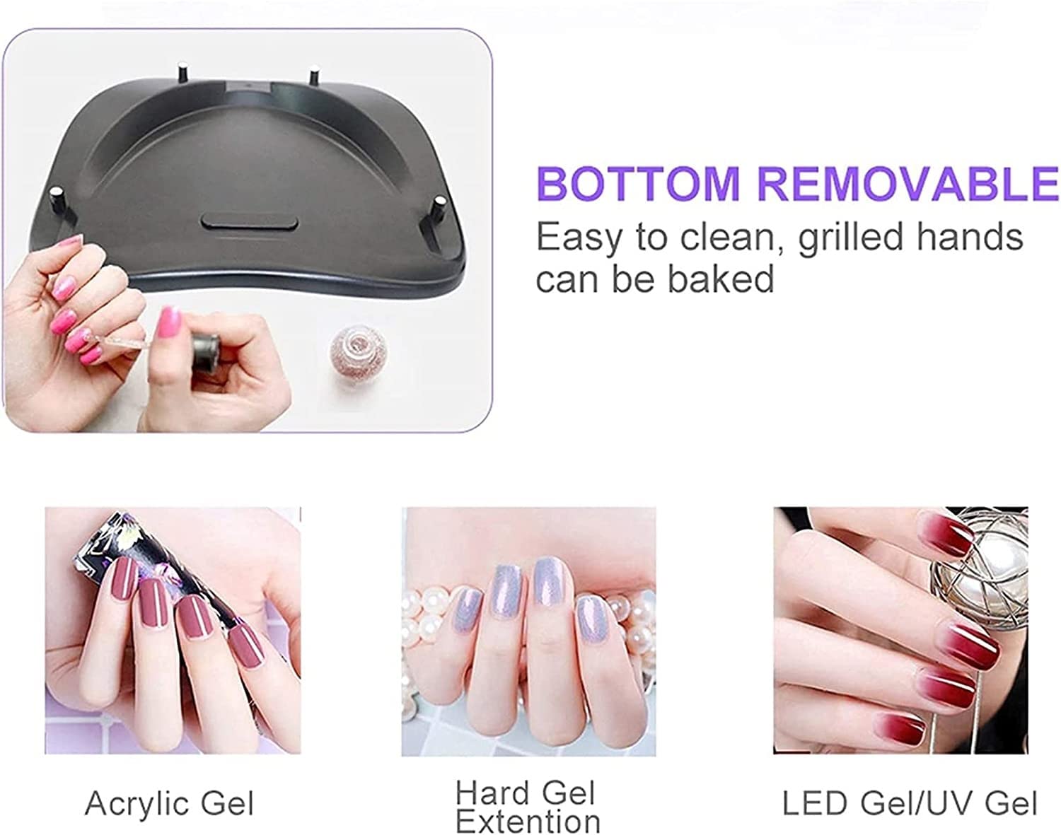 168W UV LED Nail Lamp - Professional Gel Nail Dryer with 4 Timer Settings & Auto Sensor, 42 LED Beads for Fast Curing | Perfect for Home Manicures, Salon Nail Art & Gel Polish Application