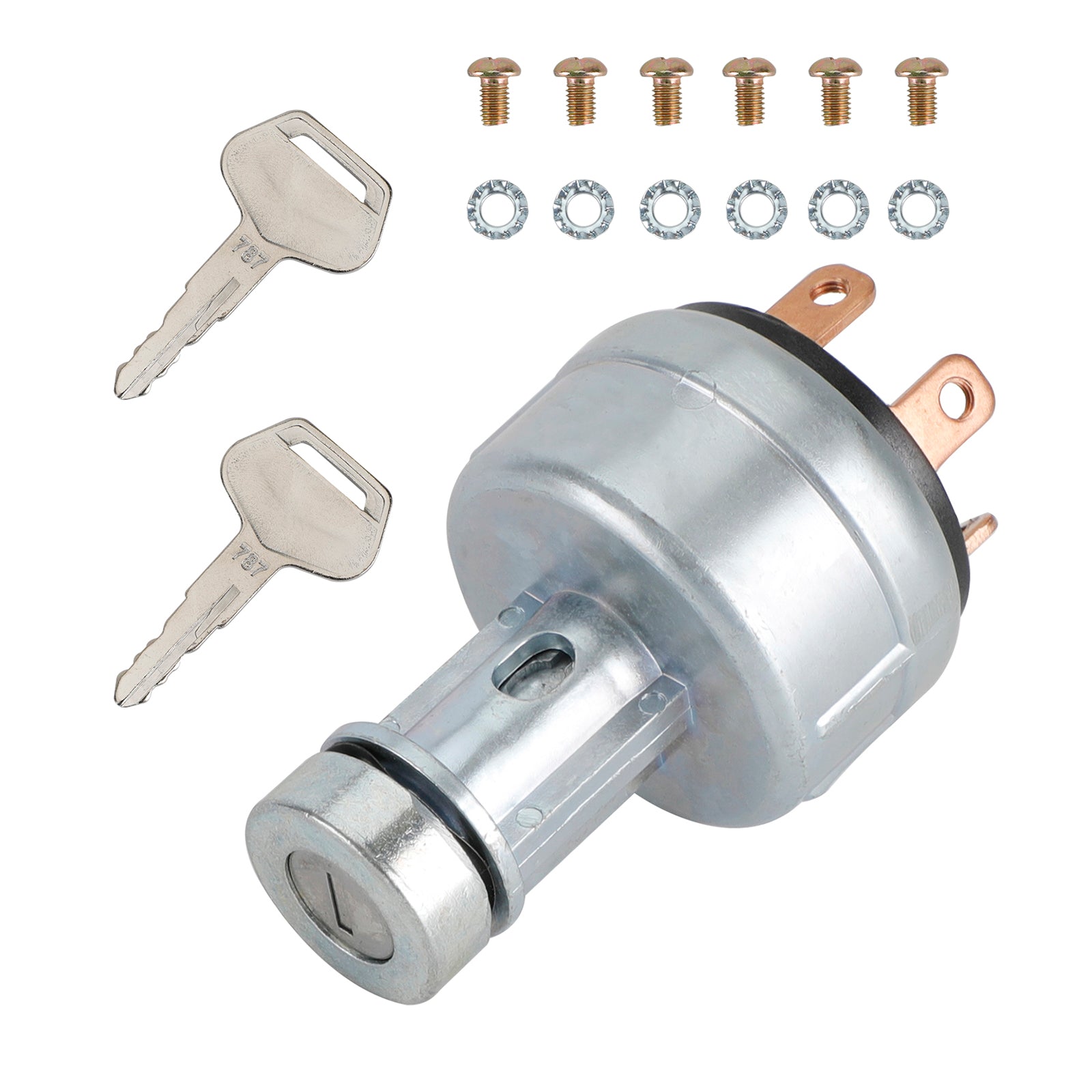John Deere Kubota Yanmar Iseki Tractor Ignition Switch with 2 Keys - Compatible with 08086, 10000 Series - Perfect for Farm Equipment & Agricultural Machinery Replacement