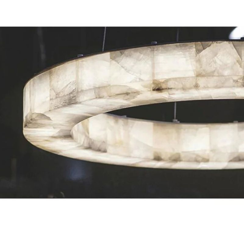 Karen Calcite Crystal Chandelier - 30 Inch & 39 Inch Modern Ceiling Light Fixture for Dining Room, Living Room, or Bedroom Decor
