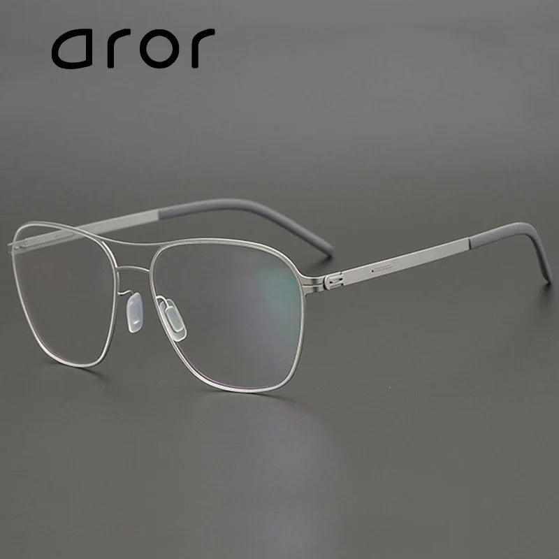 Aror Women's Full Rim Square Double Bridge Titanium Eyeglasses Frame 49251 - Lightweight Durable Glasses for Work, Reading & Fashion