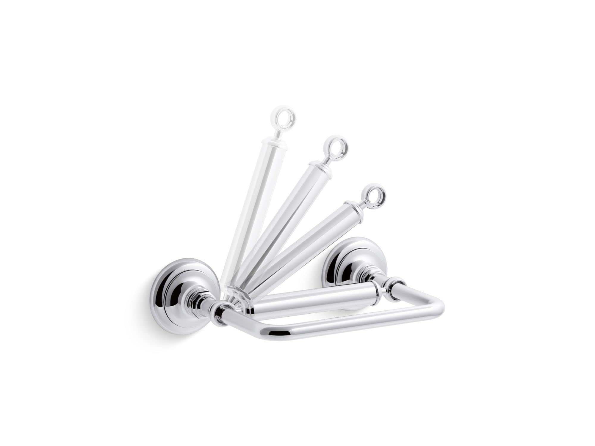 KOHLER Artifacts Single Bar Horizontal Toilet Paper Holder - Modern Bathroom Tissue Dispenser for Home & Commercial Use - Perfect for Restrooms, Hotels, and Offices