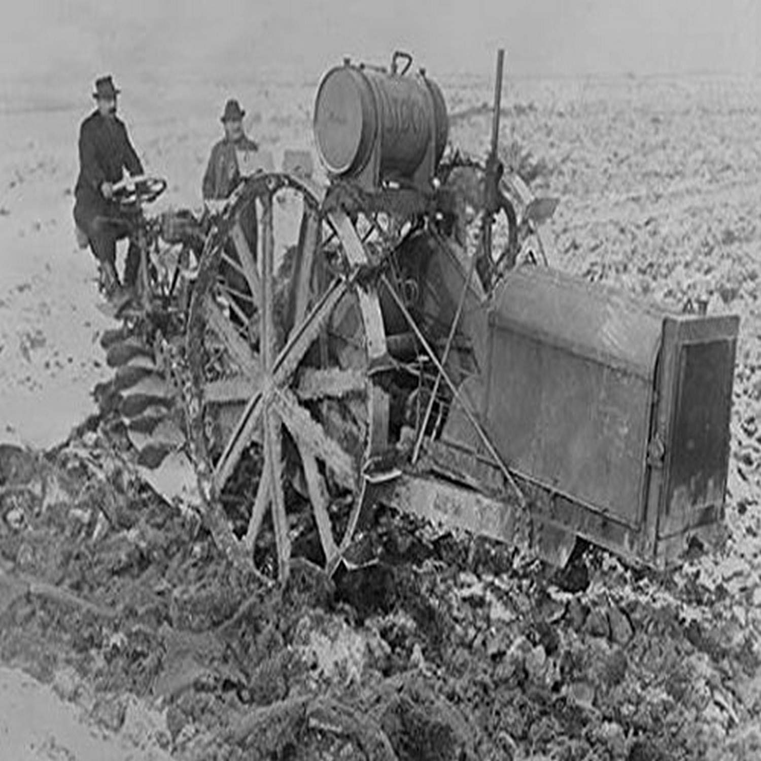 German Designed Large Tractor Digging for Potatoes Poster Print (24x36 inches) - Perfect for Farmhouse Decor, Agriculture Enthusiasts & Vintage Tractor Lovers