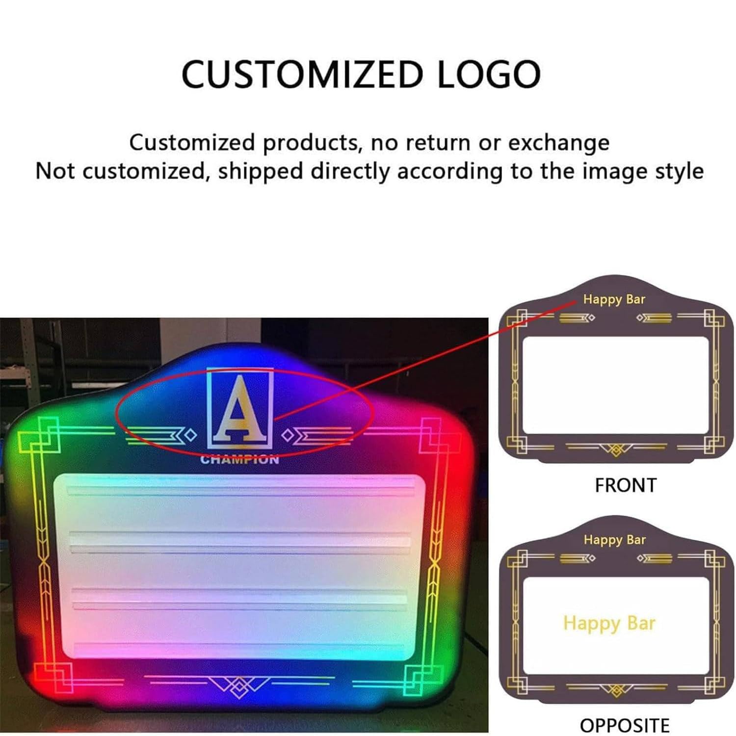 Night Club Bottle Presenter & Bottle Service Sign - Cinema Light Box LED Letters/Numbers for Home Decor, Weddings, Birthday Parties | Perfect for VIP Tables, Events, and Bar Displays