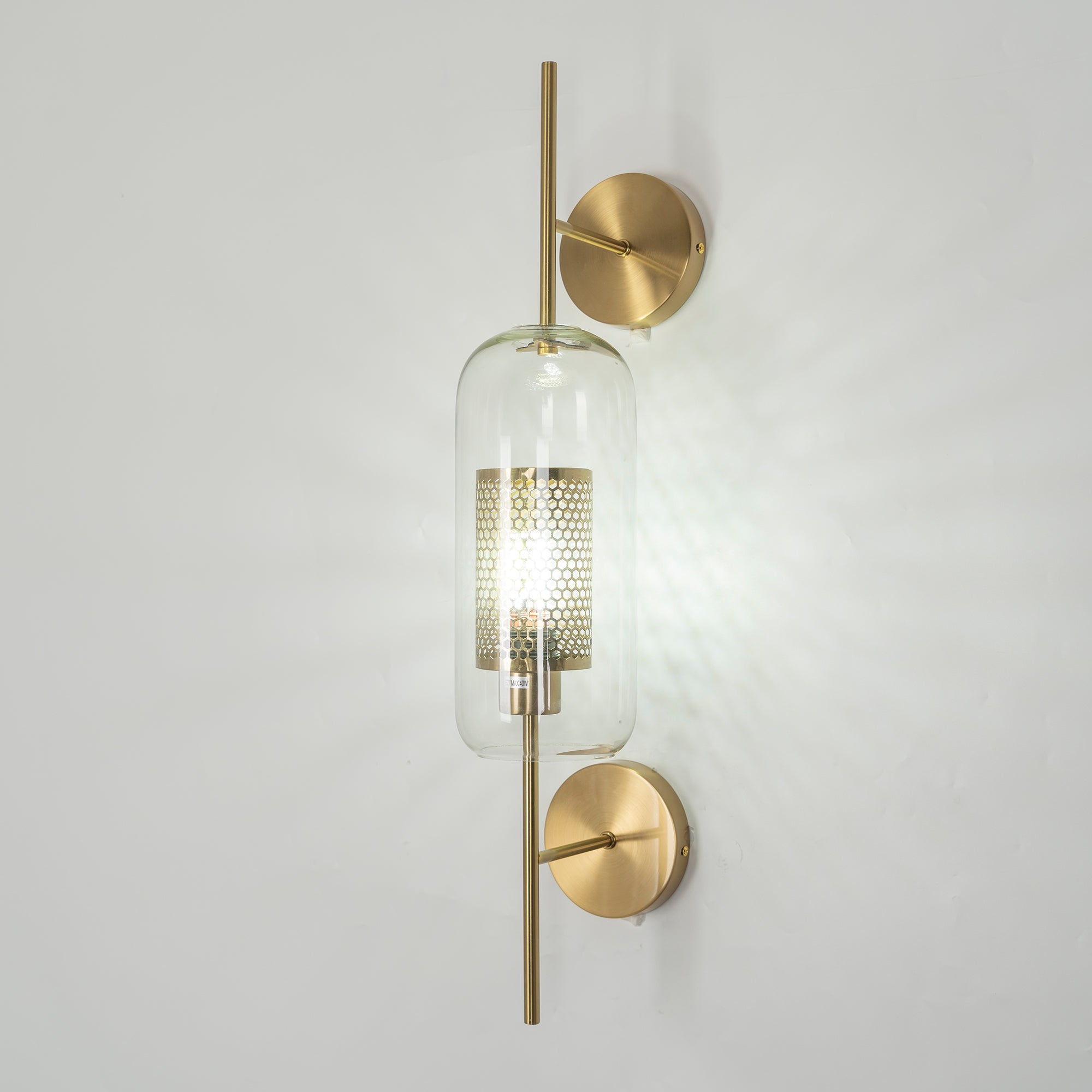 Chiswick Glass Wall Lamp - Modern LED Sconce Light for Living Room, Bedroom, and Hallway - Elegant Home Decor Lighting Fixture