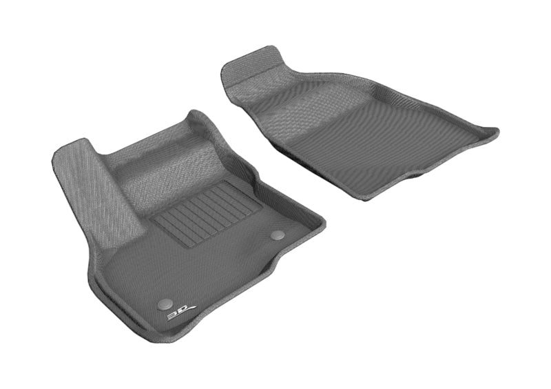 3D MAXpider Custom Fit Floor Mats for 2017-2020 Chevrolet Bolt EV - Kagu Series 1st Row All-Weather Car Mats (Gray) - Perfect for Daily Commuting & Road Trips