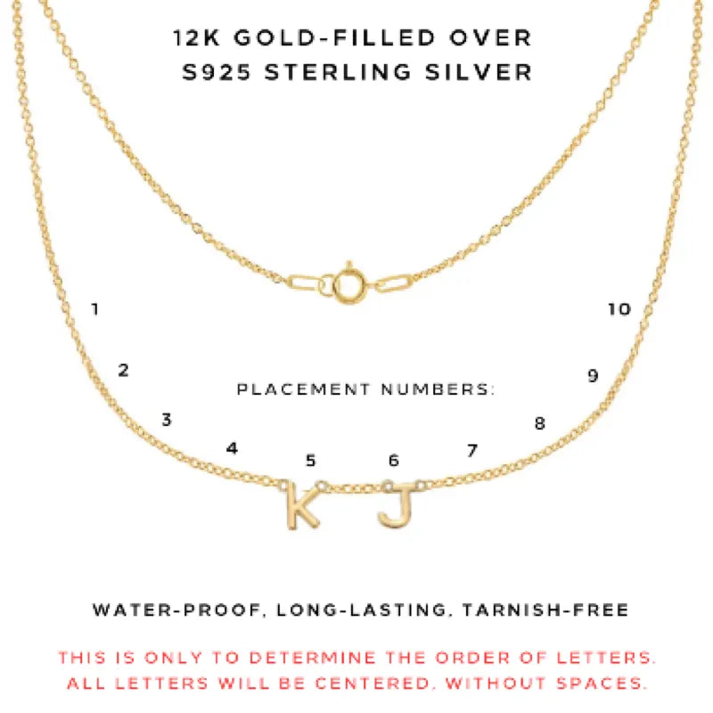 Custom Letter Necklace Personalized with Your Word or Phrase - Elegant Gold/Silver Pendant Jewelry Gift for Women - Perfect for Anniversaries, Birthdays & Special Occasions