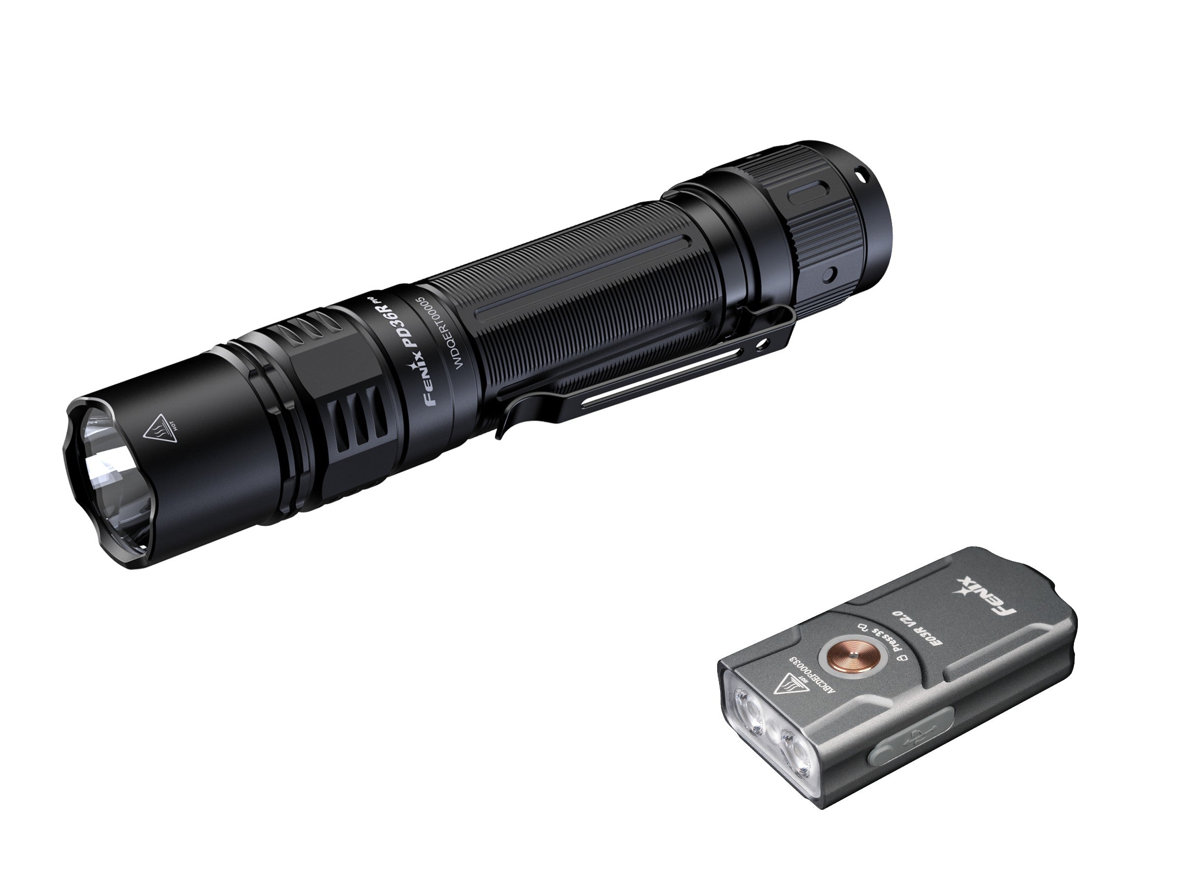 Fenix PD36R V2 Compact Rechargeable Tactical Flashlight - 1700 Lumens Bright LED, IP68 Waterproof, for Camping, Hiking, Emergency & Outdoor Adventures