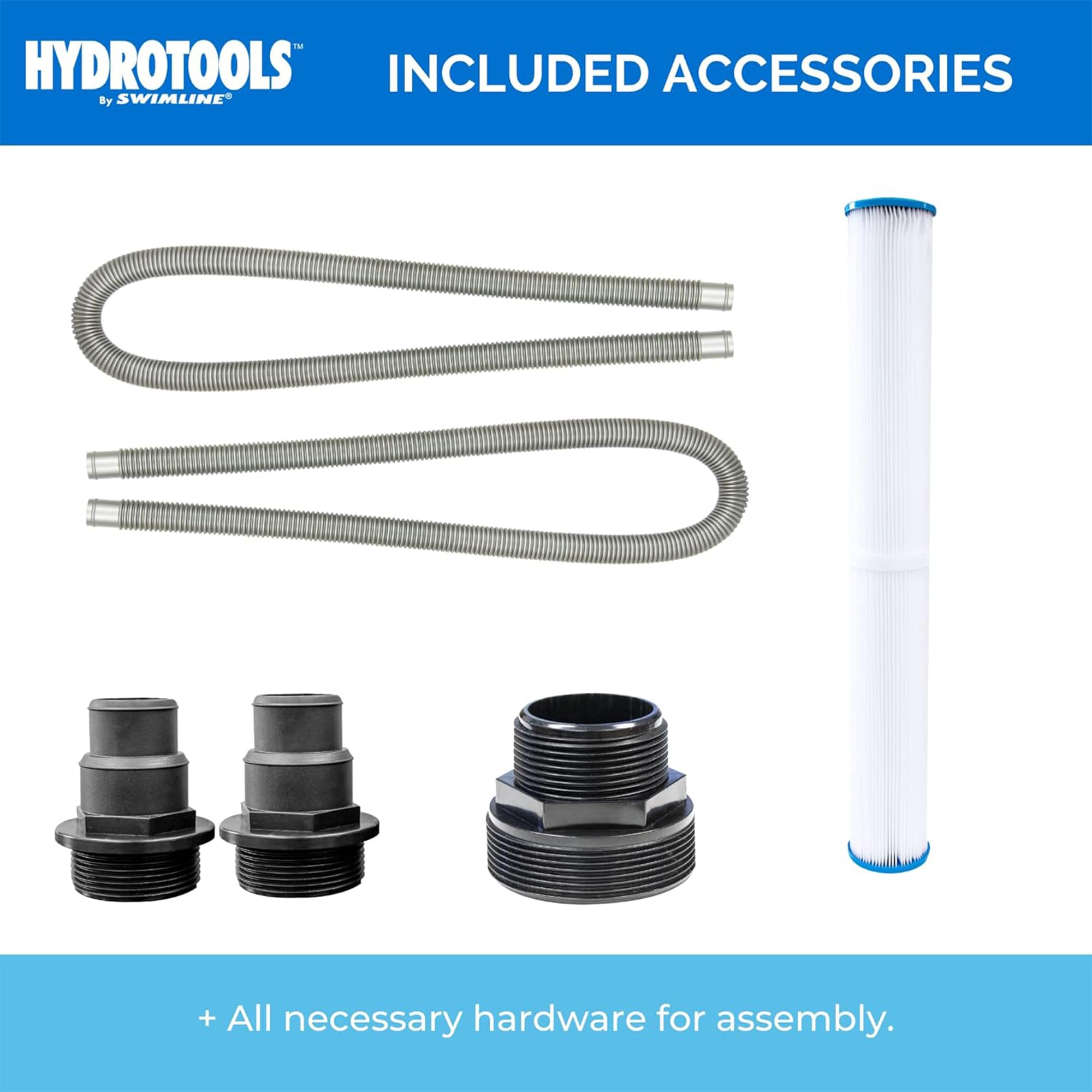 SWIMLINE HYDROTOOLS 8 Sq Ft Above-Ground Pool Cartridge Filter System with 0.3 THP Pump - Ideal for Pools up to 9000 Gallons | Perfect for Backyard Swimming Pools, Summer Water Fun & Easy Pool Maintenance