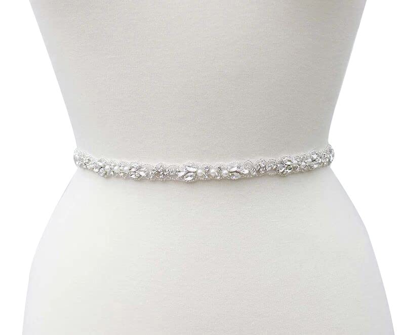 Elegant Rhinestone Wedding Sash Belt for Women - Sparkling Crystal Bridal Belt for Evening Dresses, Prom & Party Gowns | Perfect for Bridal Showers, Formal Events & Special Occasions