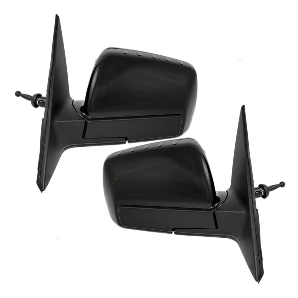 Brock Replacement Manual Remote Side View Mirrors for 2010-2013 Kia Soul - Driver & Passenger Side Ready-to-Paint (KI1320160, KI1321160) | Perfect for DIY Car Repair and Mirror Replacement