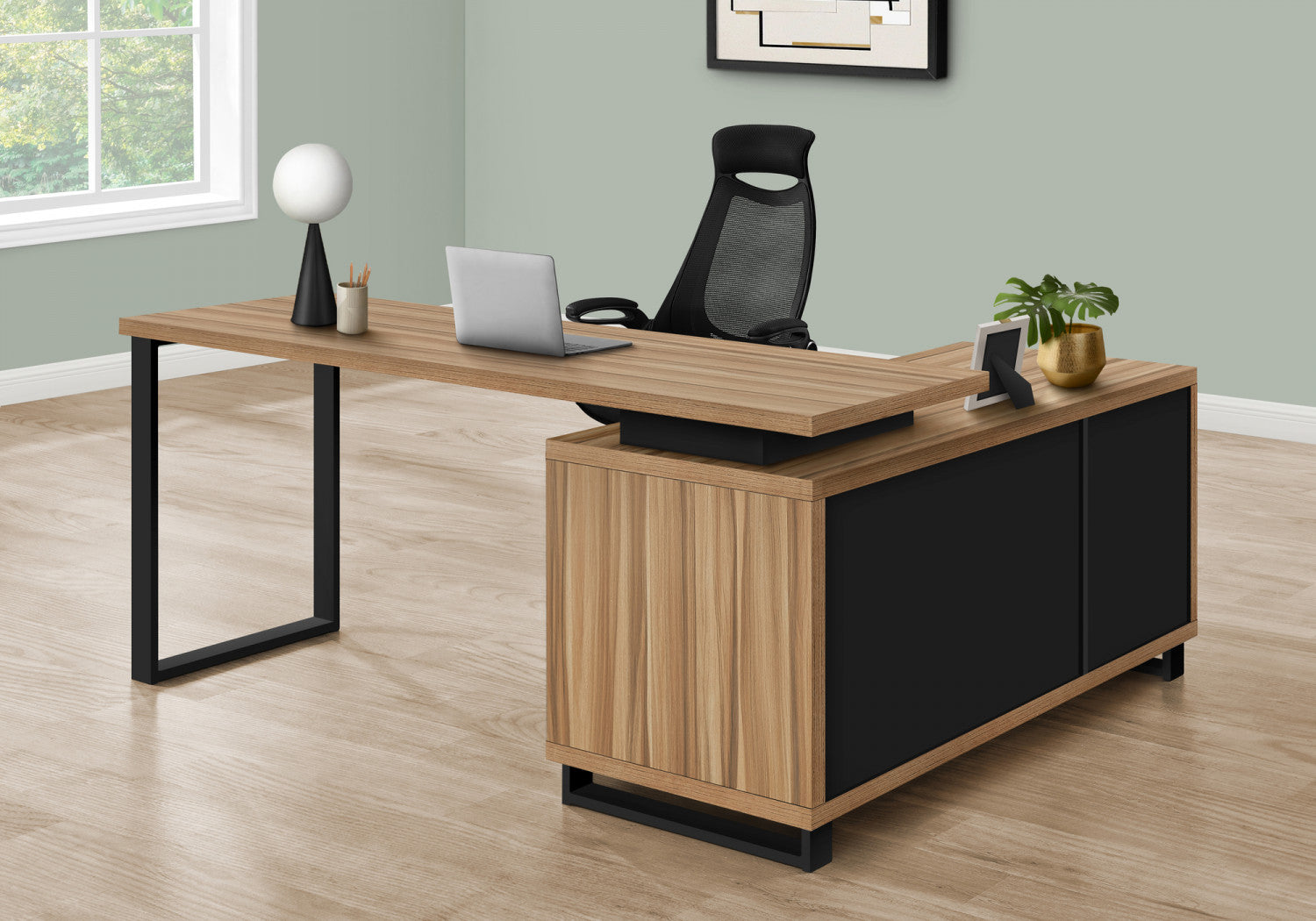 Premium Runo Desk in Light Brown - Modern Home Office & Study Desk for Small Spaces - Perfect for Remote Work, Online Classes & Crafting