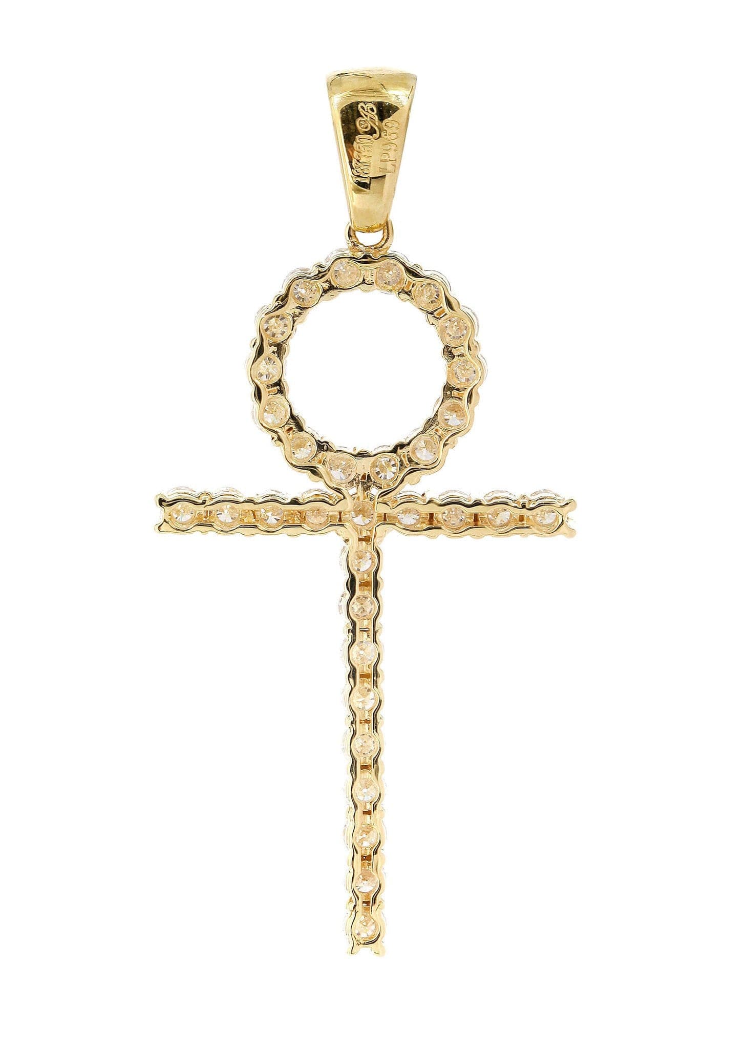 2.01 Carat Diamond Ankh Pendant Necklace - 4.68 Grams 14K Gold Egyptian Cross Jewelry for Women - Perfect for Gifts, Weddings & Spiritual Occasions
