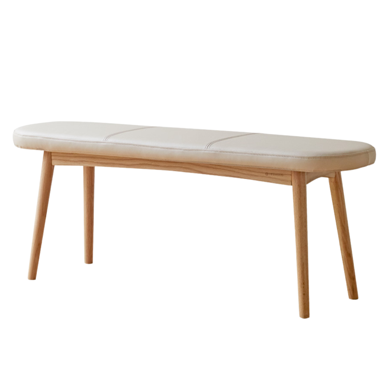 Out of Stock 55.1x11.8x17.3 inch / 140x30x44 сm / Natural Wood Color / Oak Bench tea milk colored leather