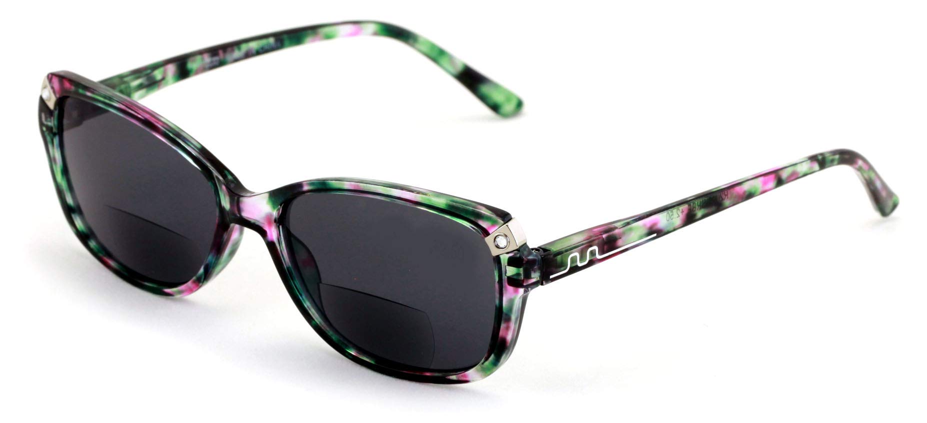 Women's Bifocal Reading Sunglasses - Vintage Cat Eye Reader Glasses for Outdoor Activities, Reading & Driving | UV Protection & Stylish Mosaic Design