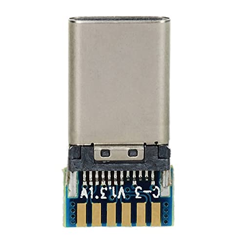 Cablecc DIY 24pin USB 3.1 Type C Male to USB-C SMT Connector with PC Board - Perfect for Laptop Charging, Smartphone Repair & Electronics Projects