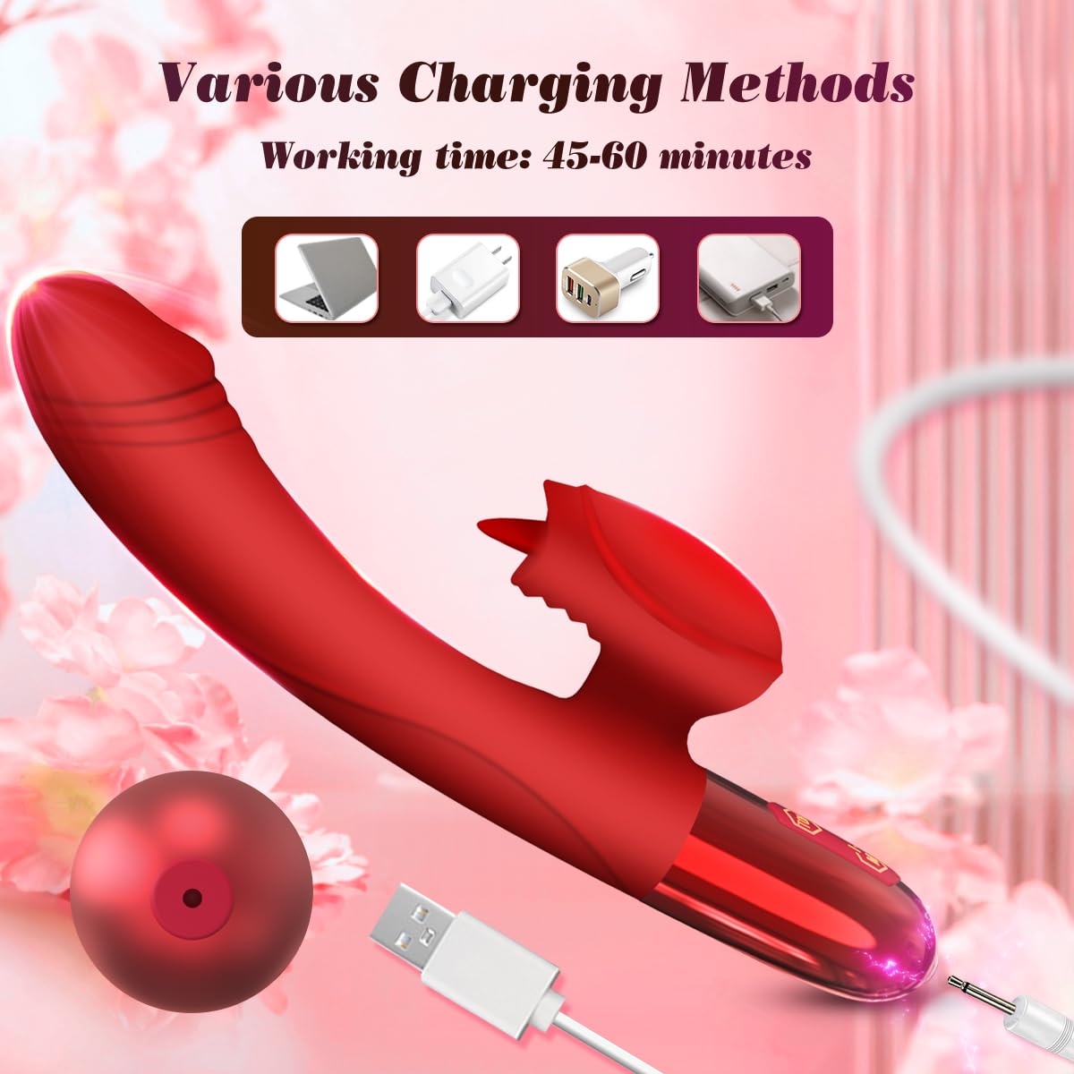 Realistic Dildo Vibrator for Women - 10 Powerful Vibration & Licking Modes for G Spot & Clitoral Stimulation - Waterproof Adult Sex Toy for Solo Play & Couples - Perfect for Bedroom Fun & Spicing Up Relationships