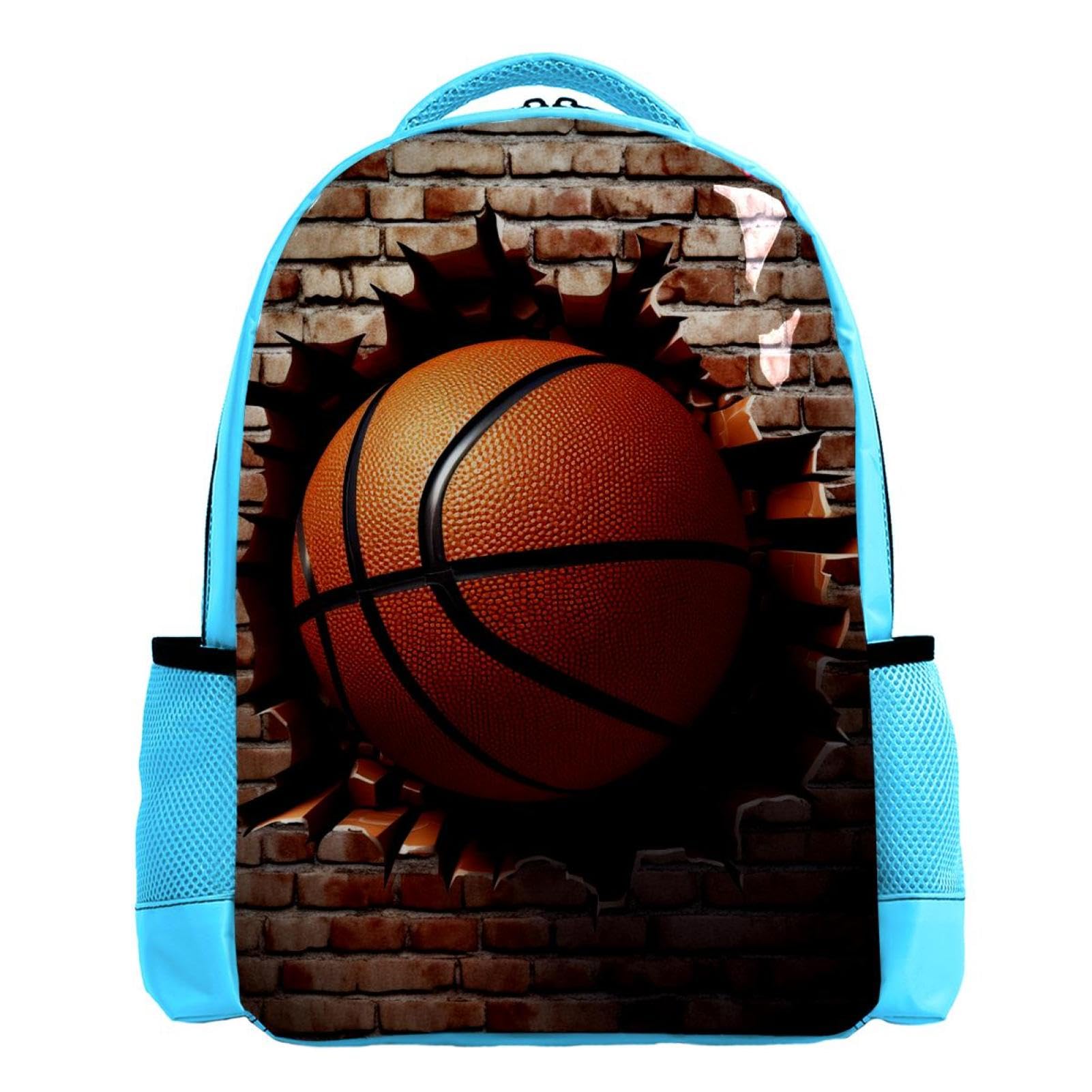 Stylish Travel Backpack for Women & Men - Durable Basketball Wall Texture Design - Perfect for Hiking, Gym, Work & School