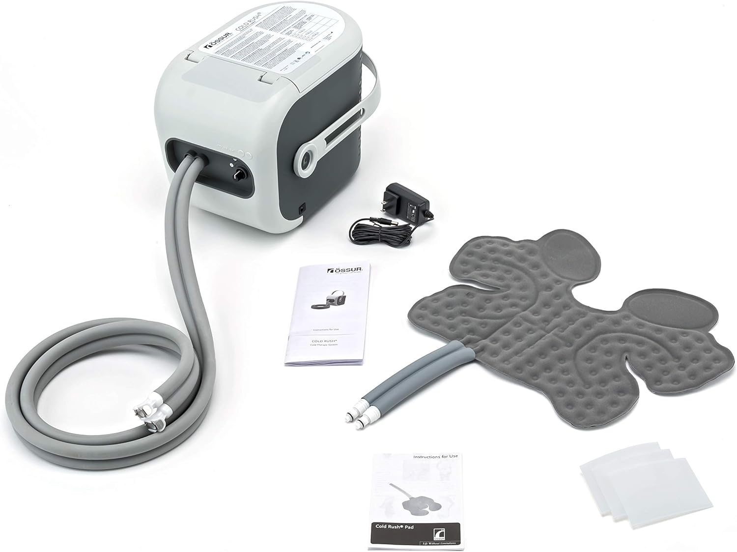 Ossur Cold Rush Cold Therapy Machine System with Pads - Pain Relief & Recovery for Knee, Shoulder, and Post-Surgery Rehabilitation