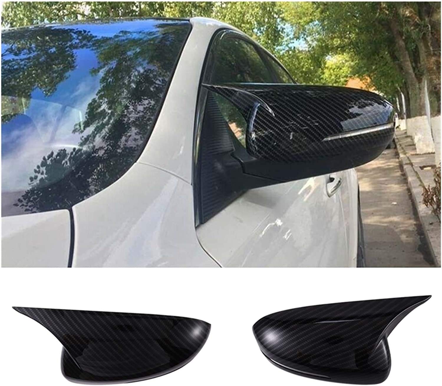 Carbon Fiber Rear View Mirror Cover for Kia Optima K5 2011-2015 - Automotive Side Mirror Housing with Ox Horn Design (1 Piece) - Upgrade Your Car's Style & Protection for Daily Driving & Commuting
