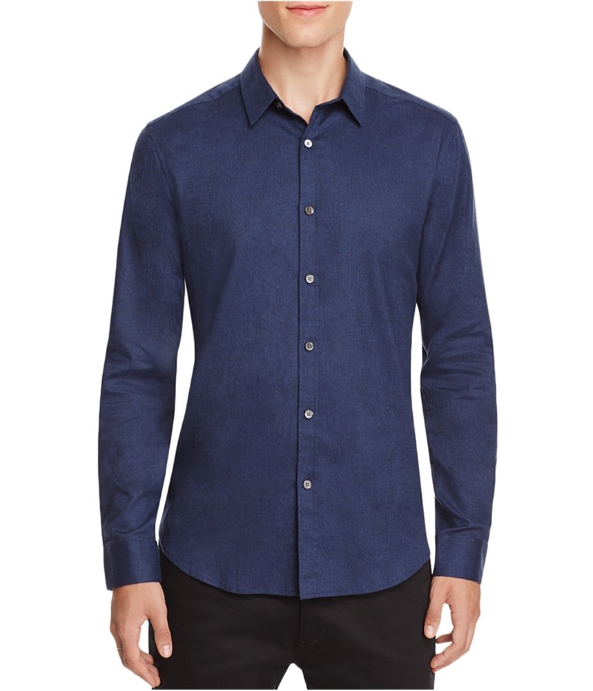 Theory Men's Zack Mendon Slim Fit Dress Shirt - Premium Cotton Business Casual Shirt for Office, Wedding & Formal Occasions
